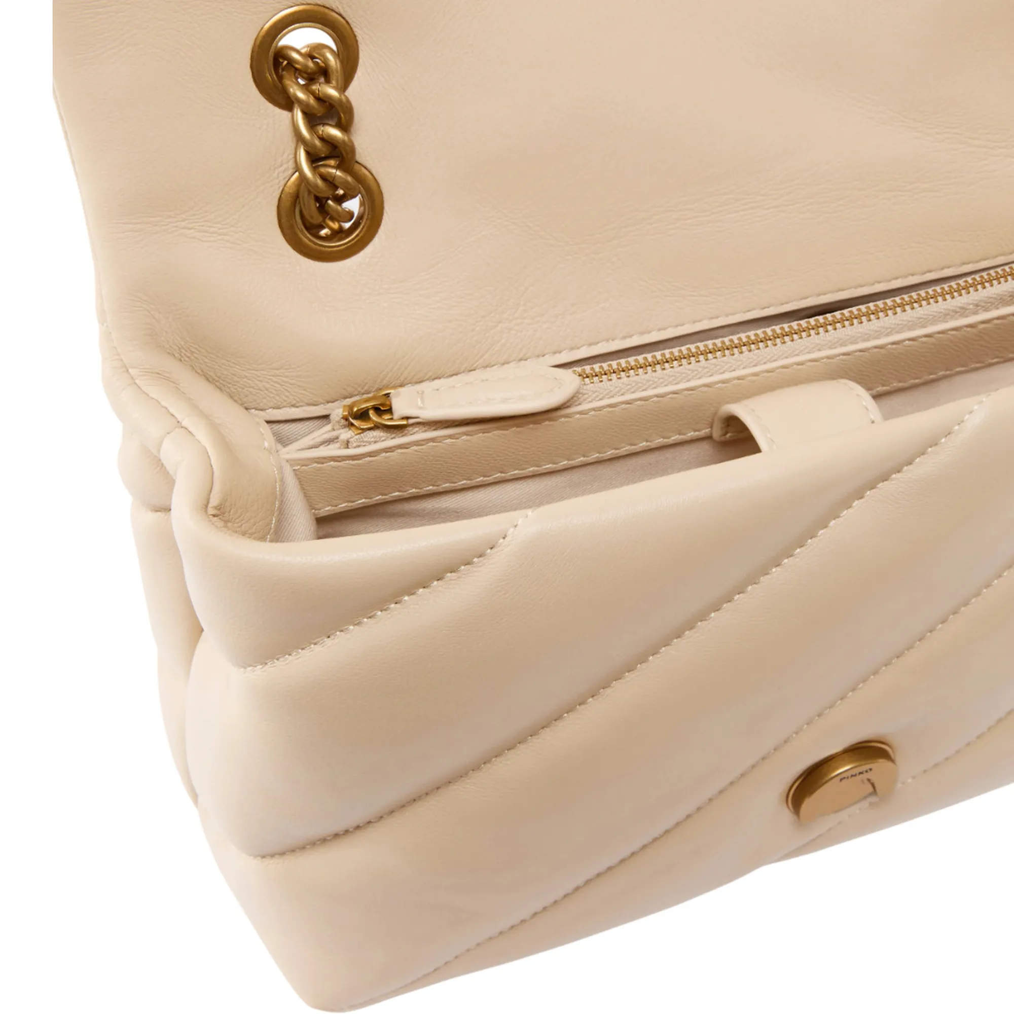 Pinko B'Borsa Classic Love Puff Maxi Quilt' Beige 100038A0F2 170518