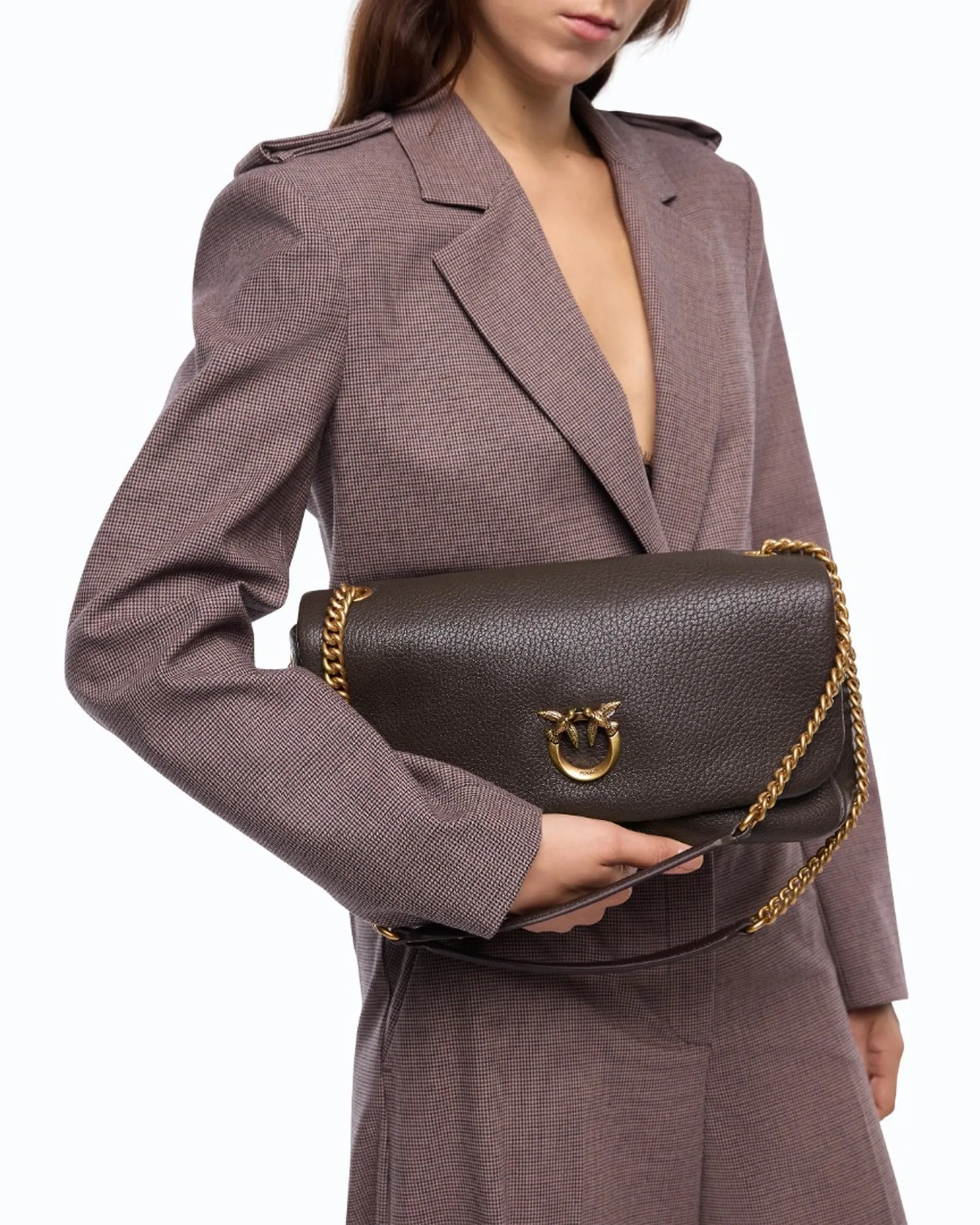 Pinko Borsa Click Soft Horizontal Marrone 107022A3Cx 191890