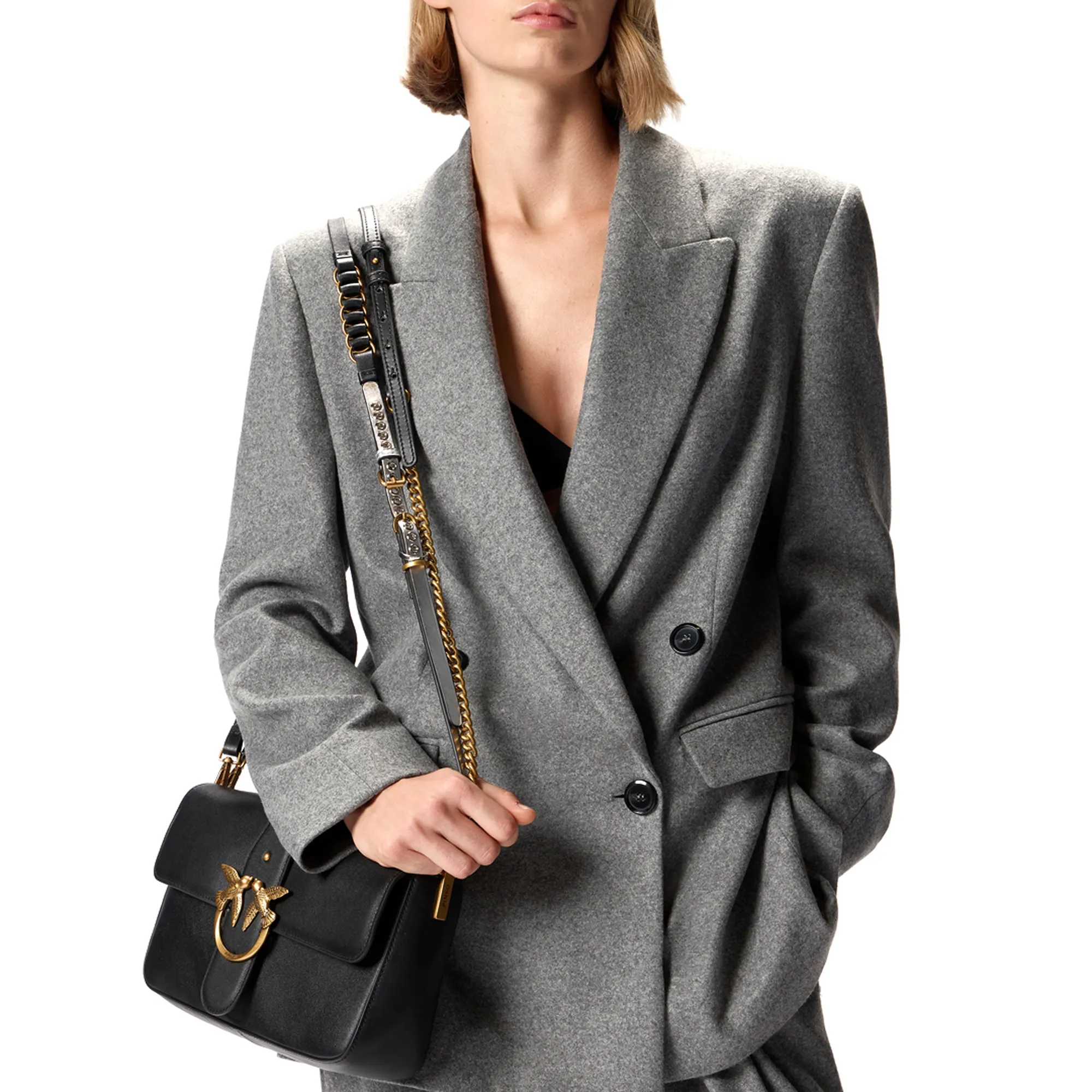 Pinko B'Love One Classic Slouchy Bag' Black 105823A0Qo 164734