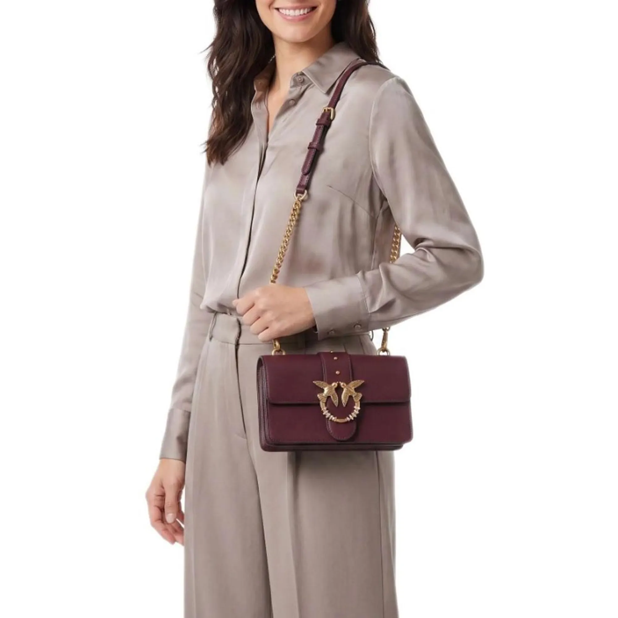 Pinko B'Love One Mini New Buckle Bag' Bordeaux 107071A0F1 189844