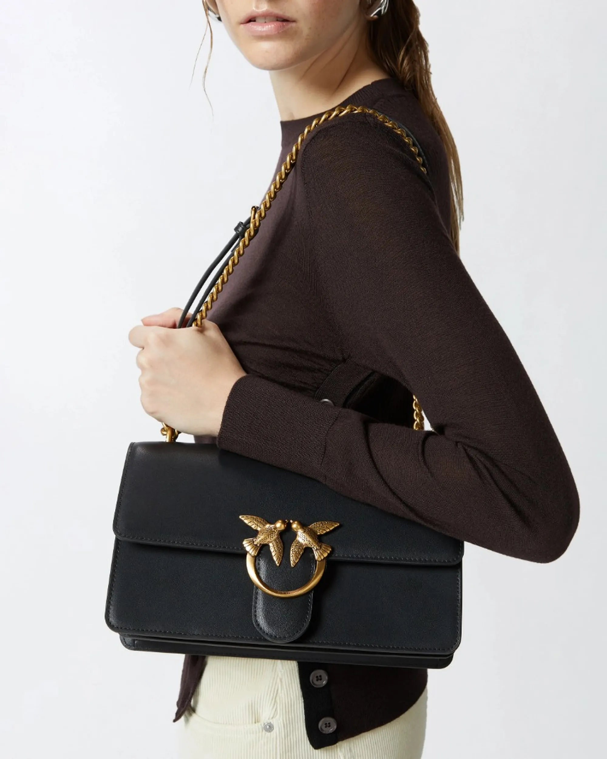 Pinko B'Borsa Media Love Bag One Simply' Black 100941A0F1 183443