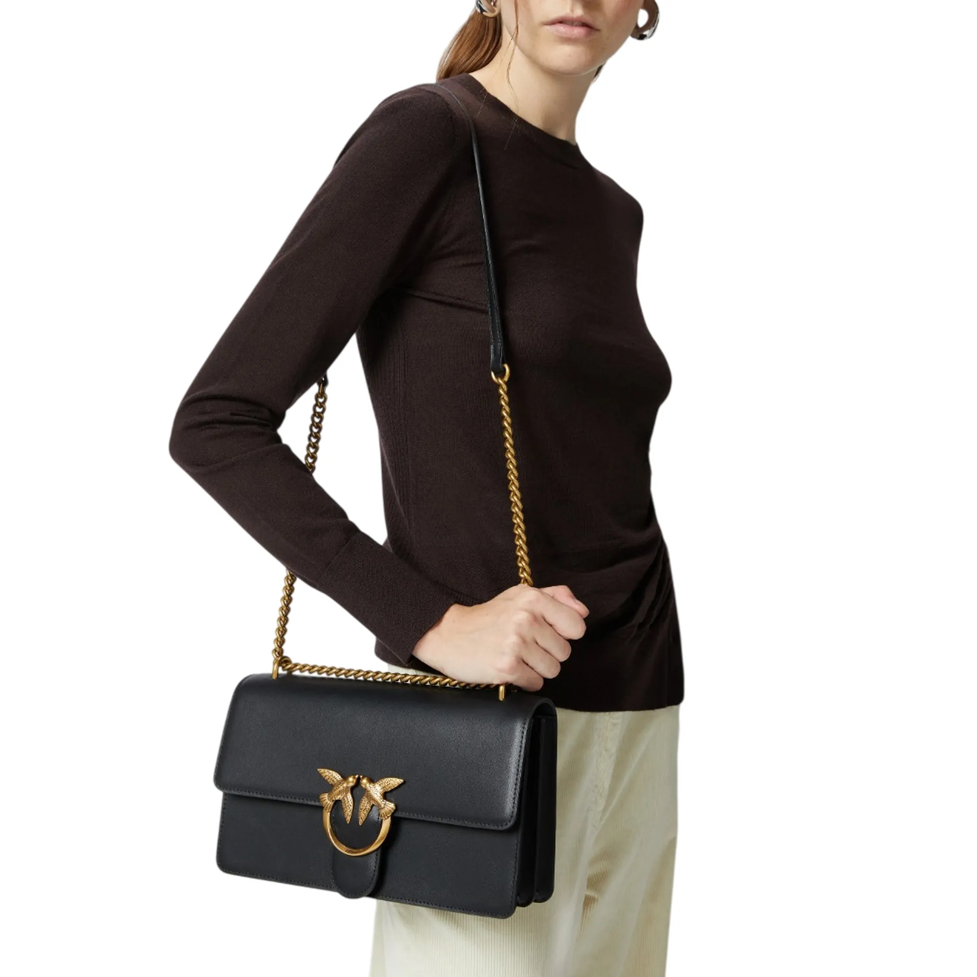 Pinko B'Borsa Media Love Bag One Simply' Black 100941A0F1 183495
