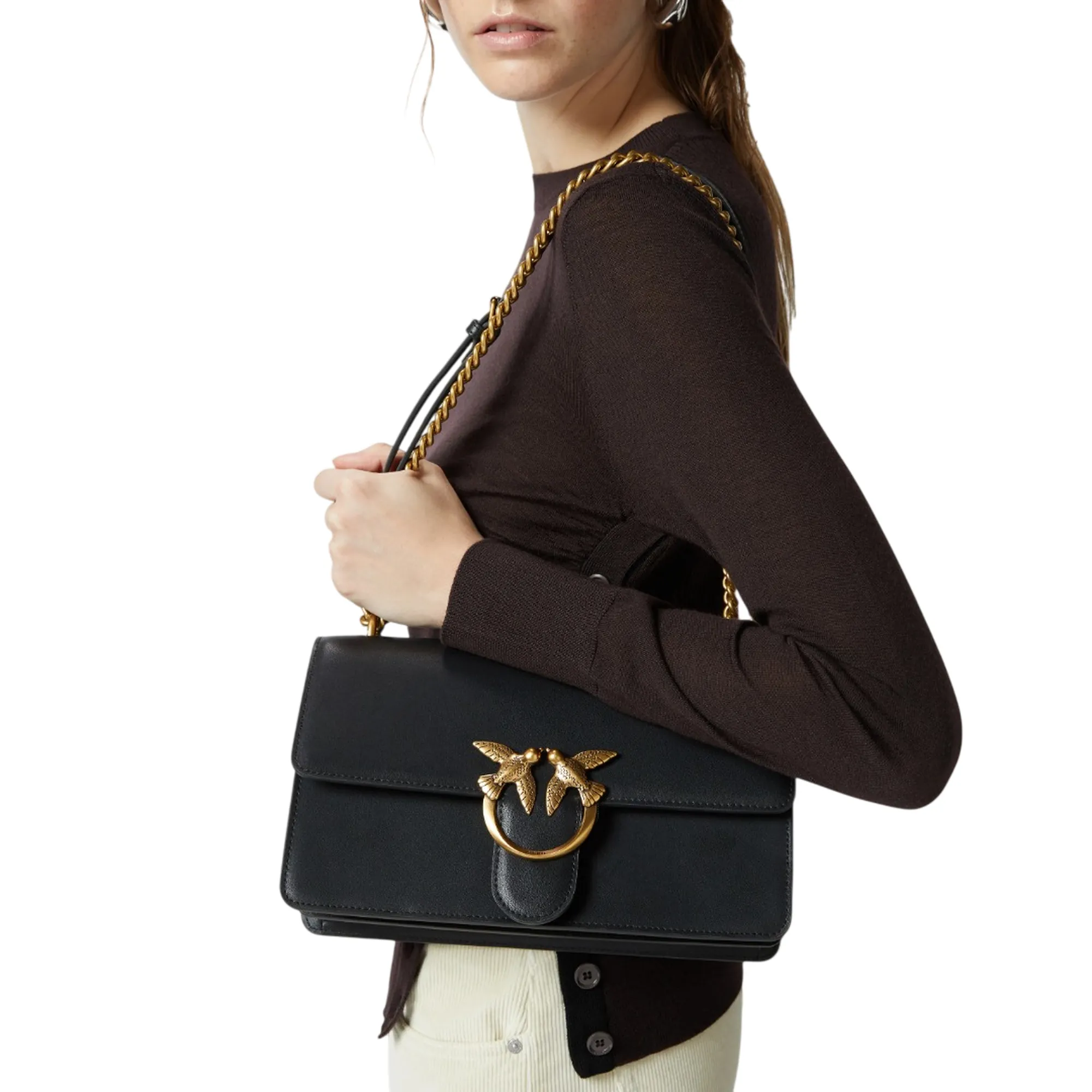 Pinko B'Borsa Media Love Bag One Simply' Black 100941A0F1 183496