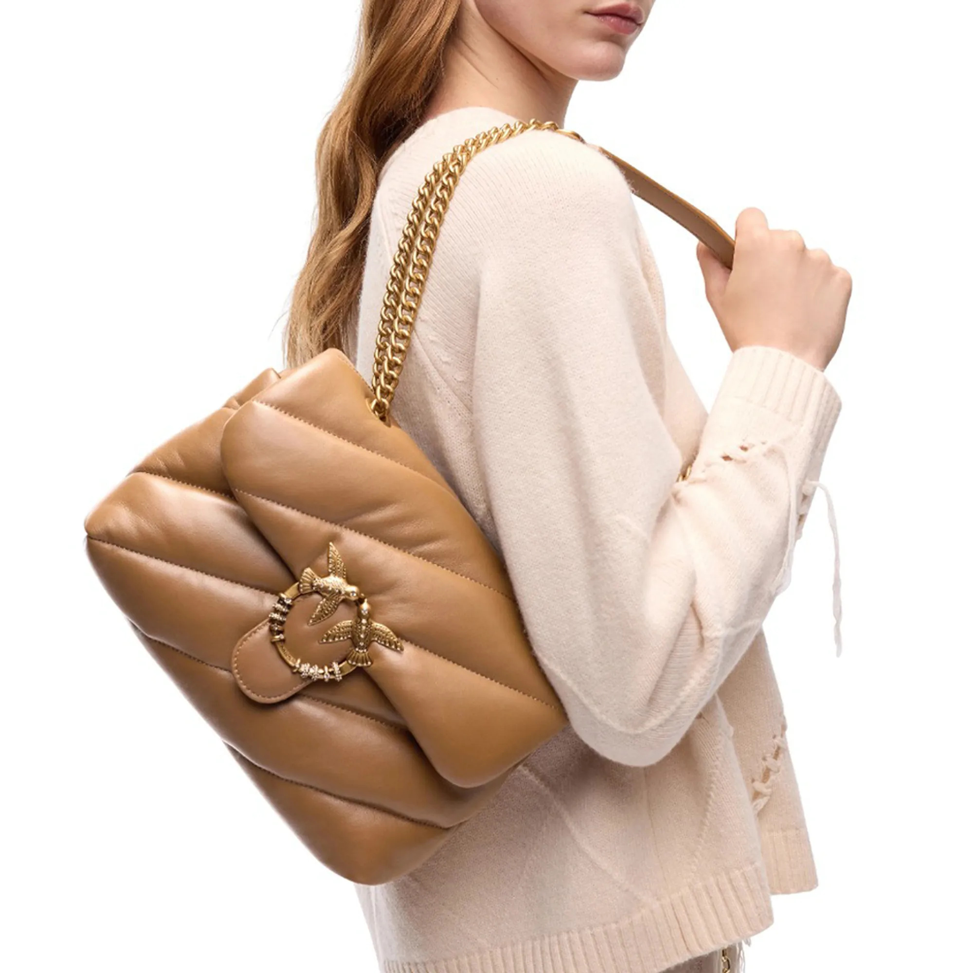 Pinko B'Classic Puff Bag' Brown 107057A0F2 193686