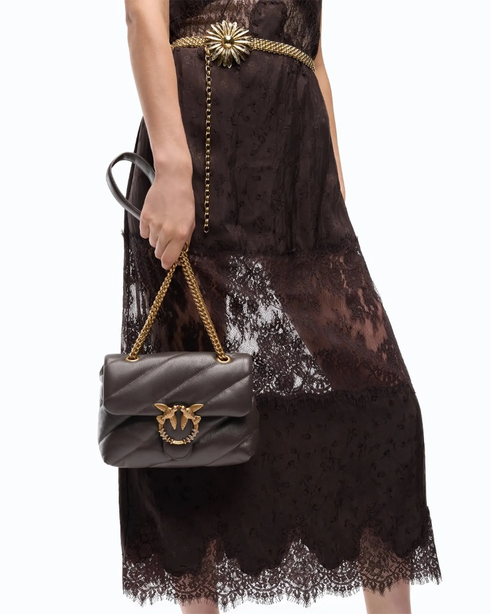 Pinko Borsa Puff Mini Marrone 107058A0F2 185996