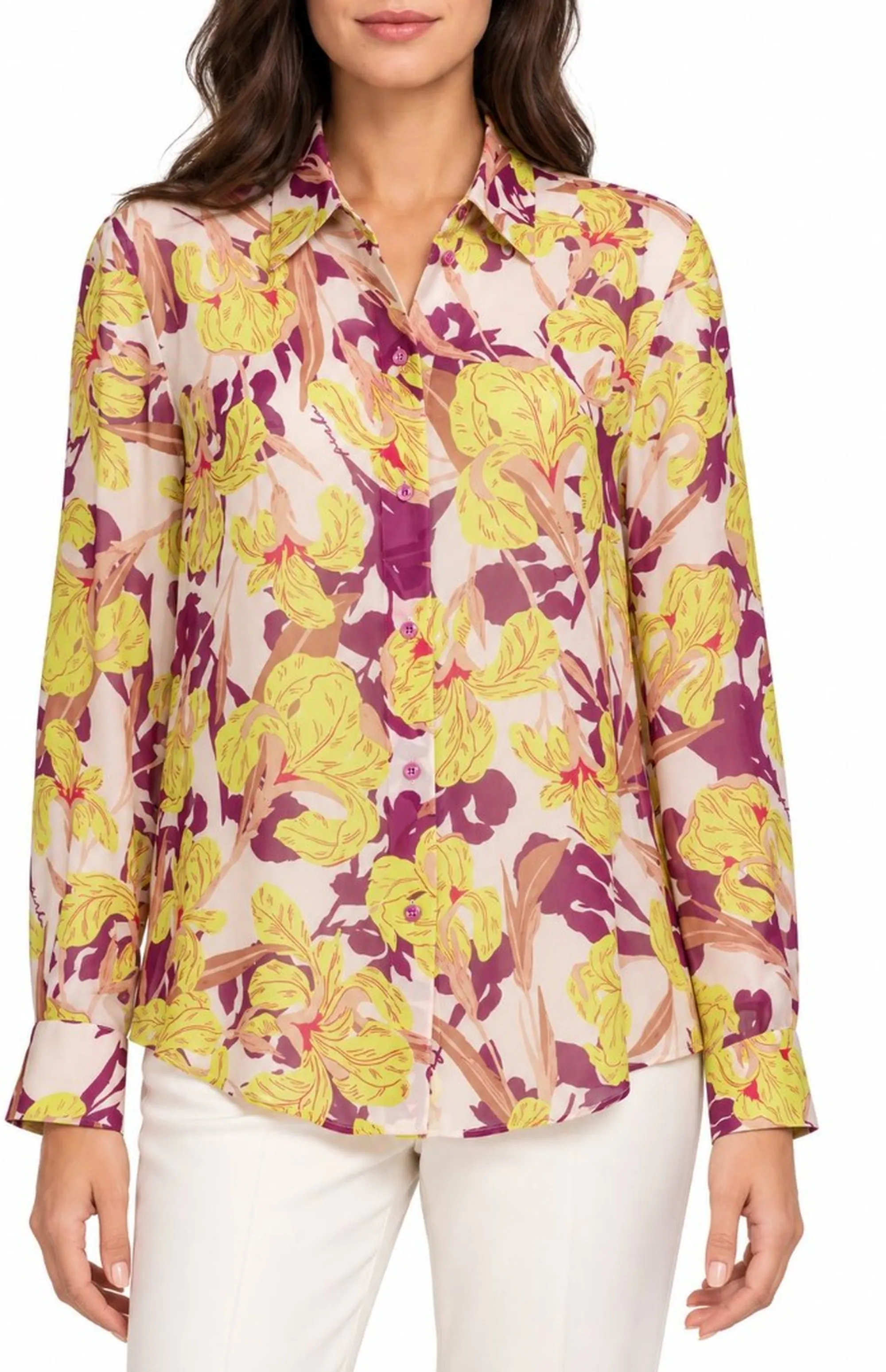 Pinko B'Iris Print Shirt' Floral 100121A155 200076