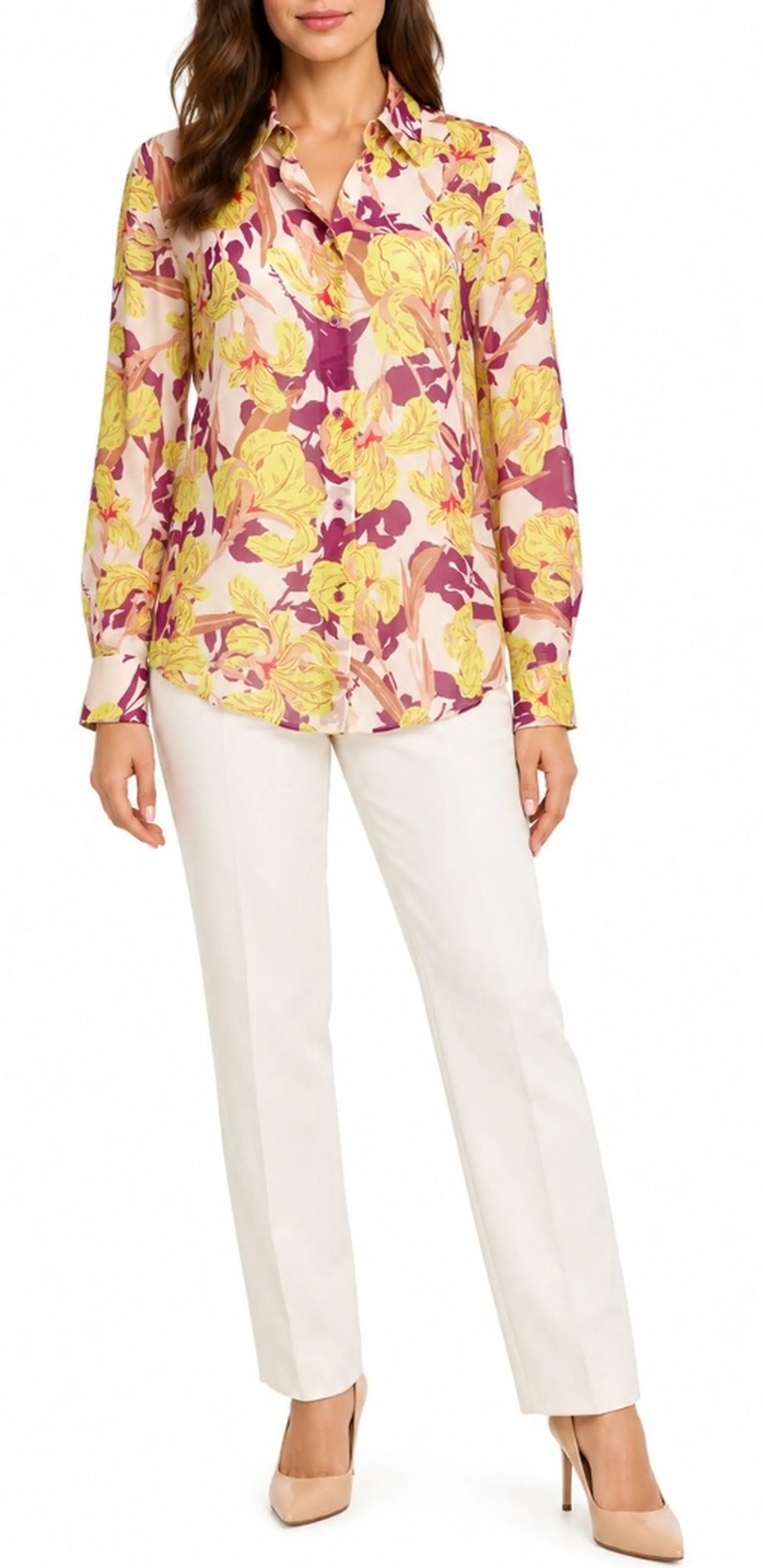 Pinko B'Iris Print Shirt' Floral 100121A155 200078