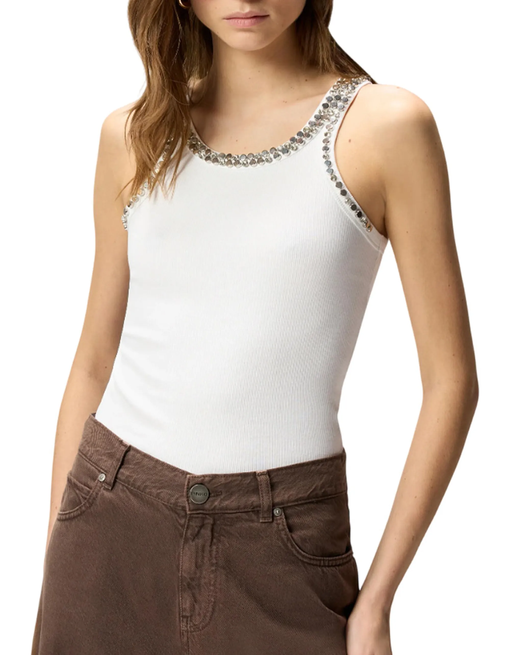 Pinko Canotta Coriandoli Bianco 104109A35Y 170846