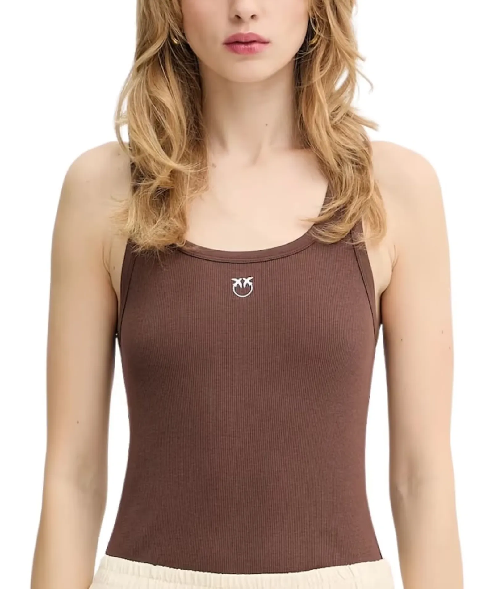 Pinko Canottiera Calcolatore Marrone 100807A338 170147