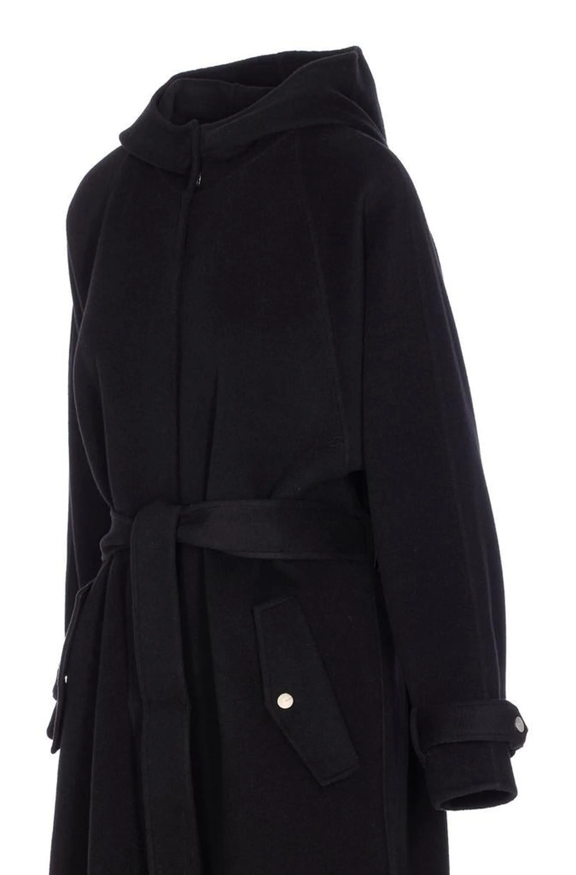 Pinko Cappotto Cartoccio Lungo In Panno Double Nero 105342A2Xm 158445