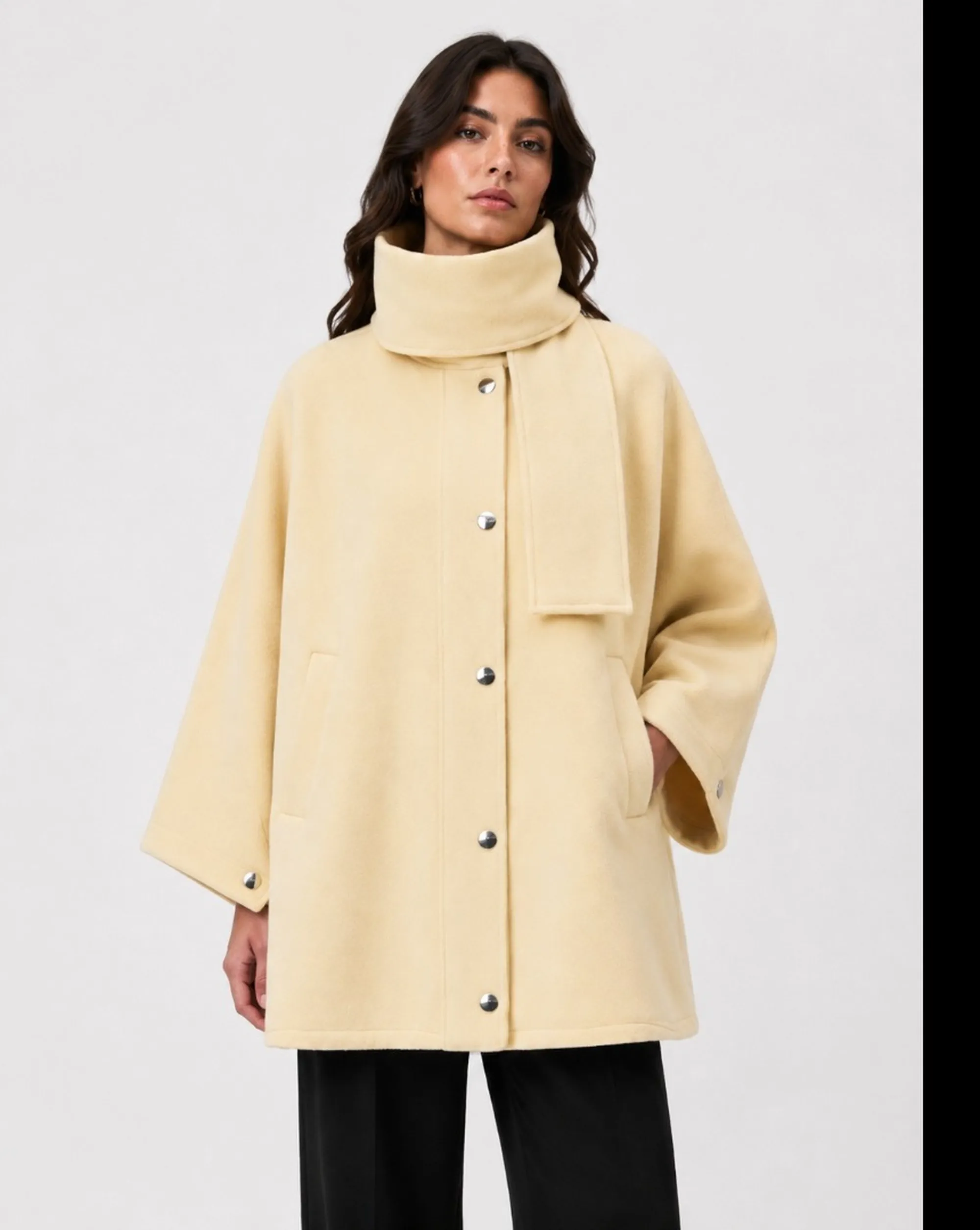 Pinko Cappotto Ciclamino Panno Doppio Giallo 107182A3Ft 186223