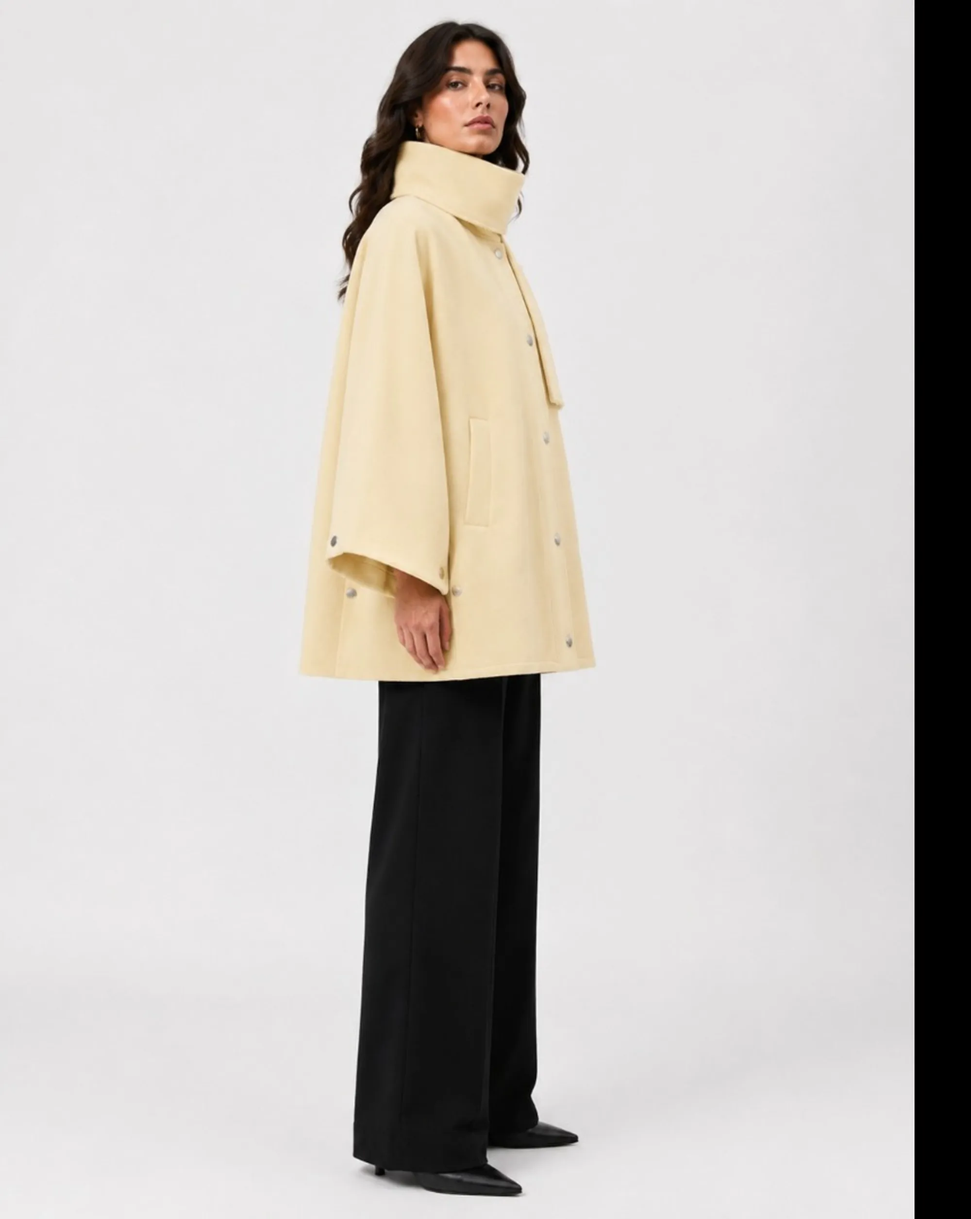 Pinko Cappotto Ciclamino Panno Doppio Giallo 107182A3Ft 186224