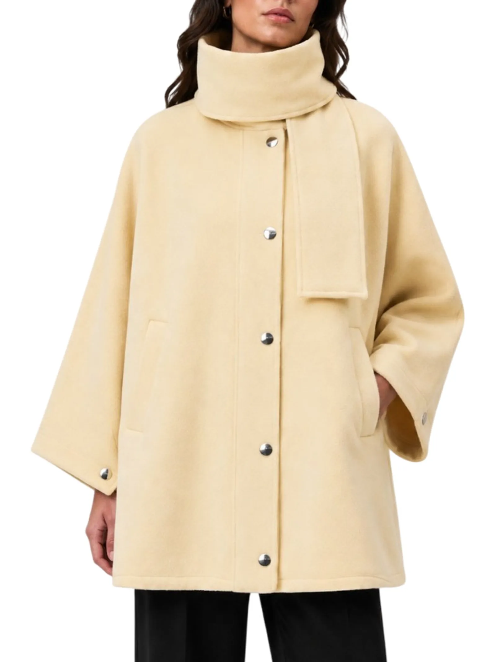 Pinko Cappotto Ciclamino Panno Doppio Giallo 107182A3Ft 186478