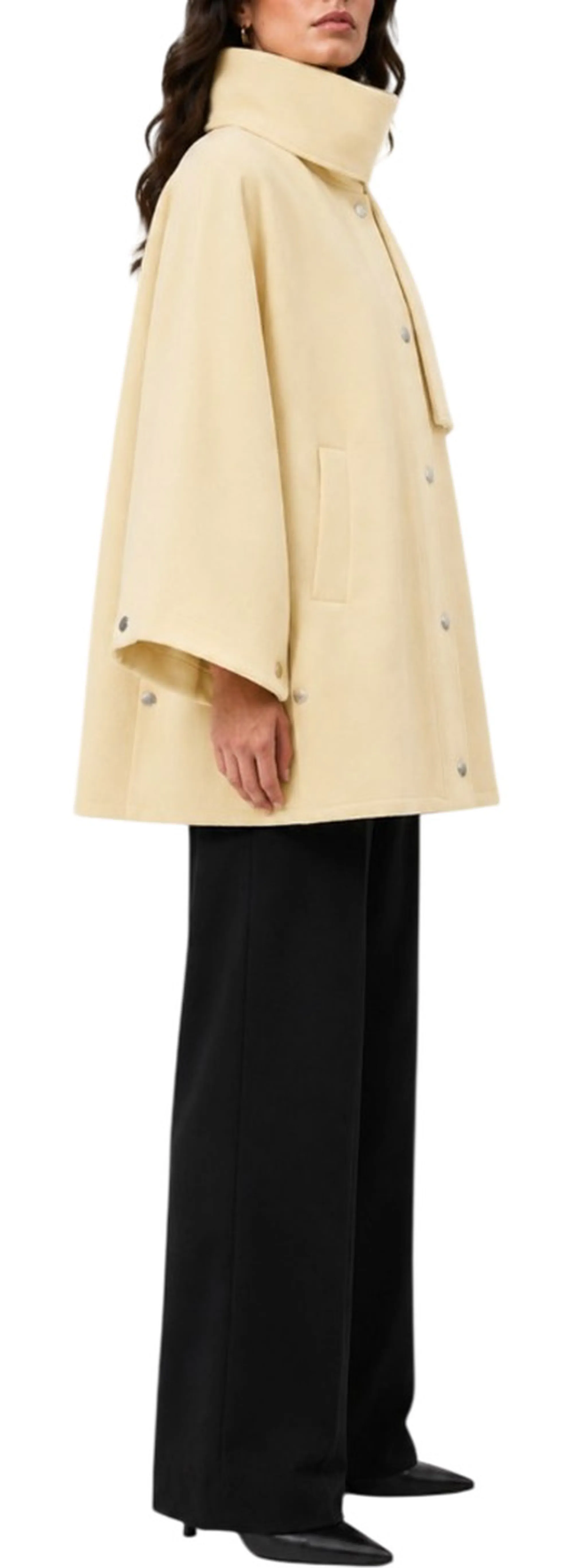 Pinko Cappotto Ciclamino Panno Doppio Giallo 107182A3Ft 186481