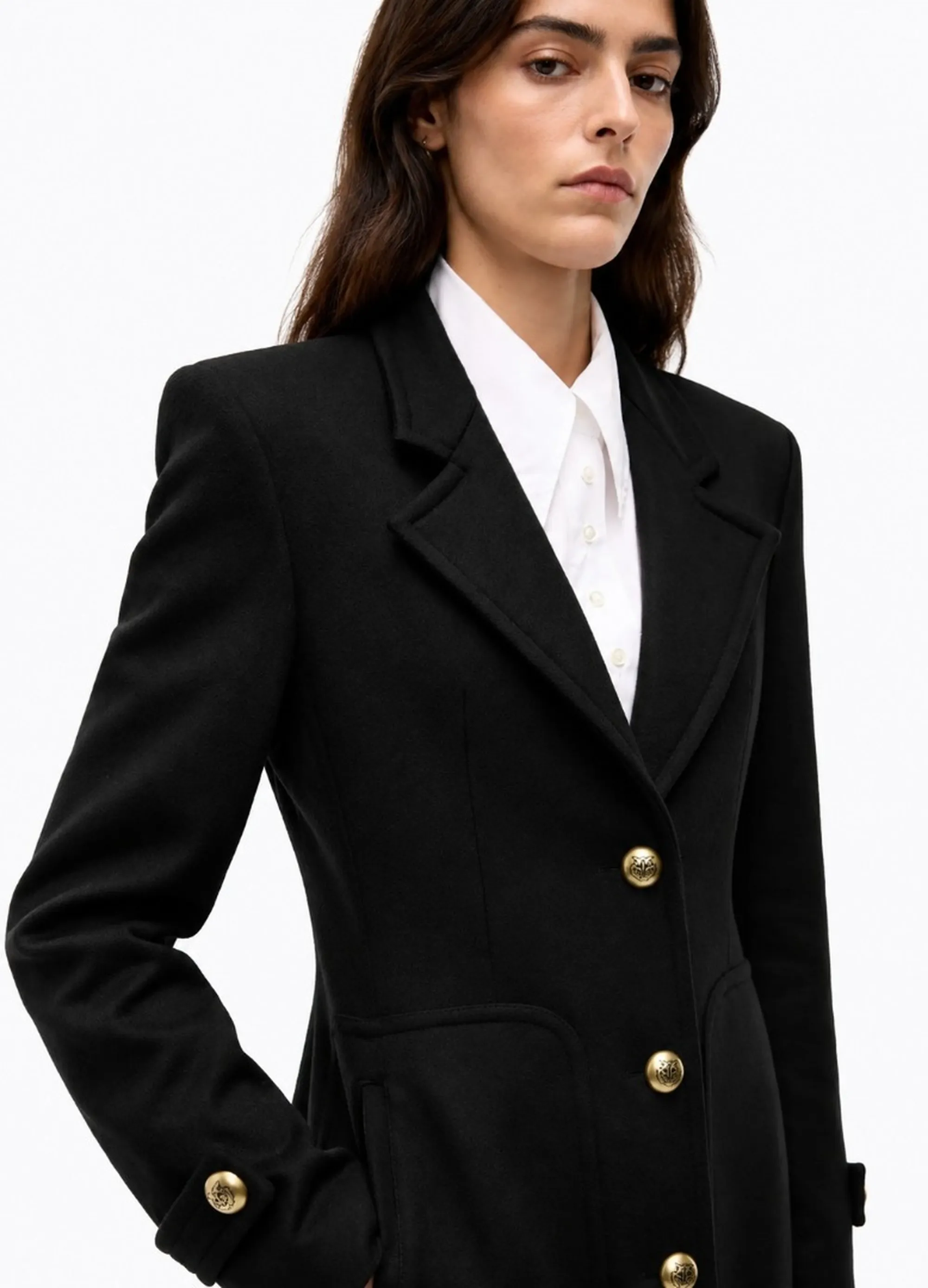 Pinko Cappotto Verici Panno Velour Nero 107783A3O3 186198