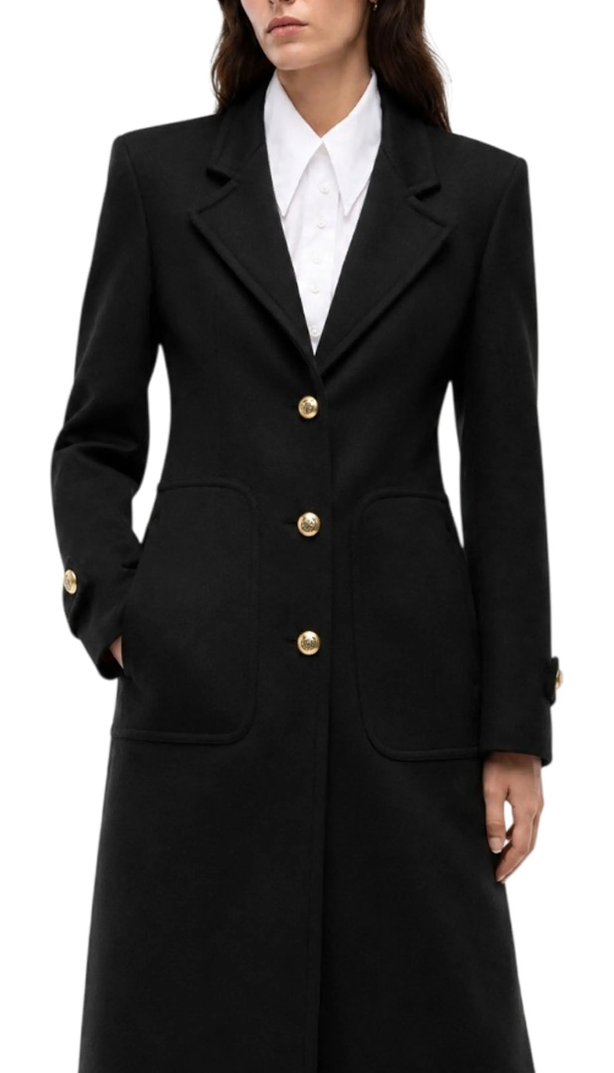 Pinko Cappotto Verici Panno Velour Nero 107783A3O3 186739