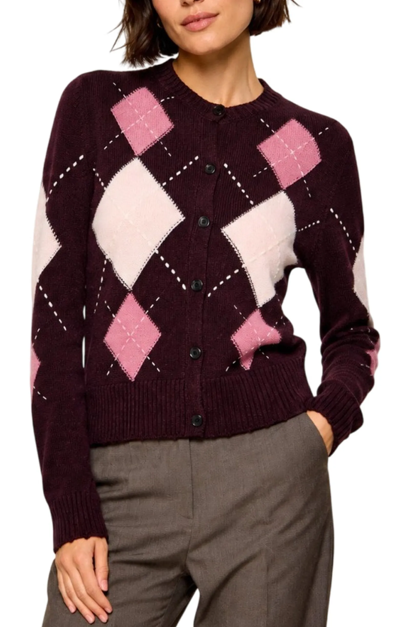 Pinko Cardigan Cardiff Bordeaux 107284A3Ie 186606