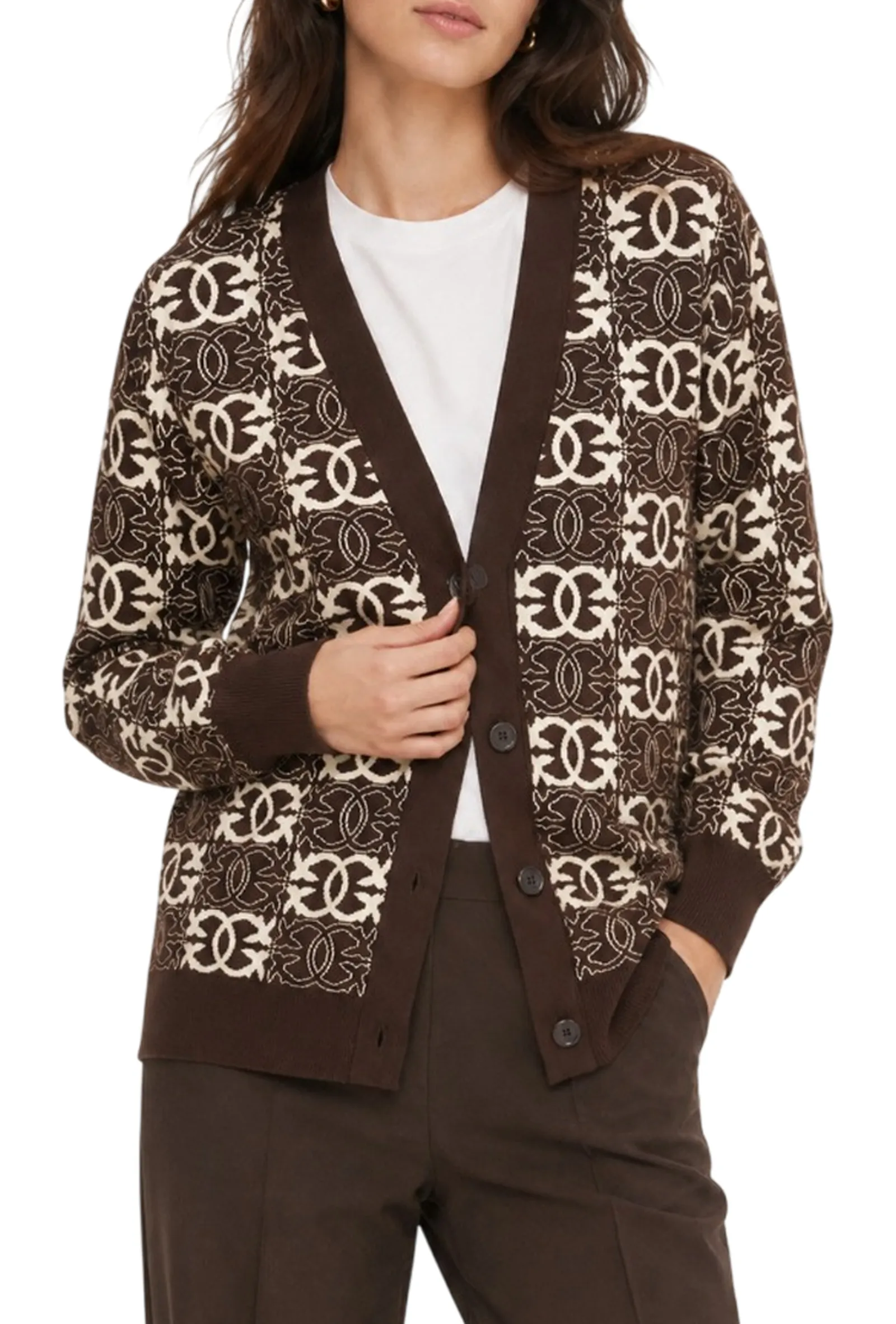 Pinko Cardigan Half Breed Marrone 106042A2Yd 187541