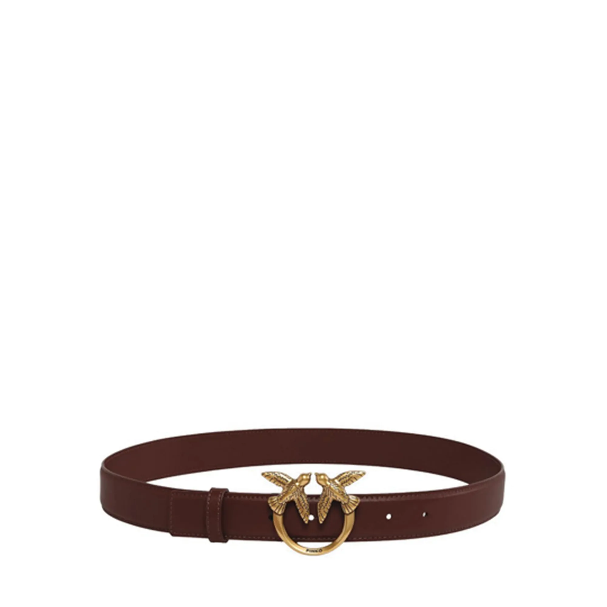 Pinko B'Love Birds Leather Belt' Brown 100125A0F1 154536