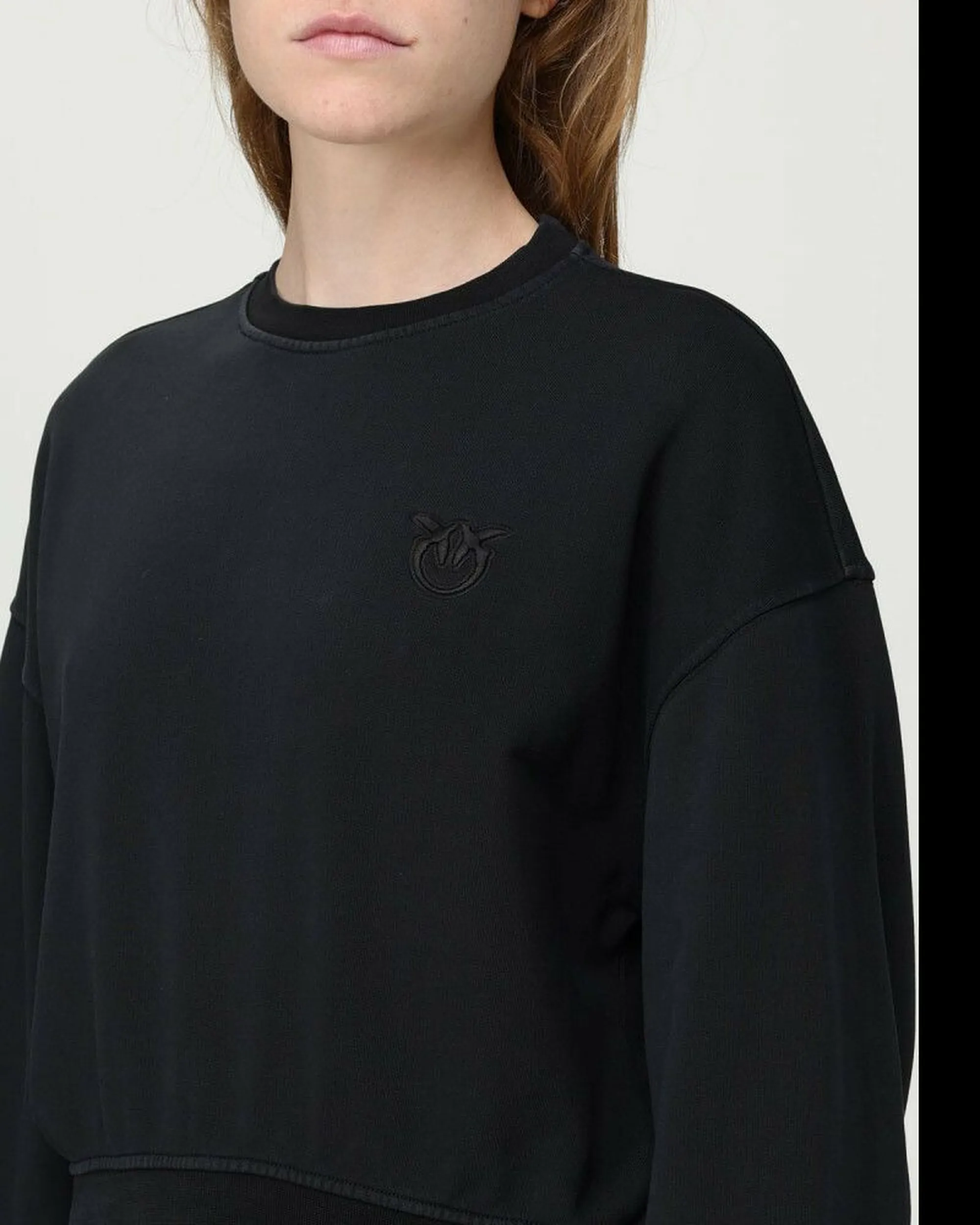 Pinko B'Sweatshirt With Embroidered Logo' Black 105510A2Rb 154381
