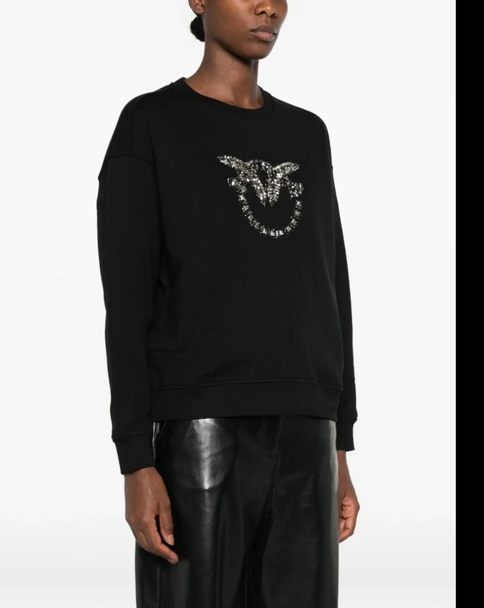 Pinko Felpa Nelly Rcamo Logo Nero 100534A3Jq 185919