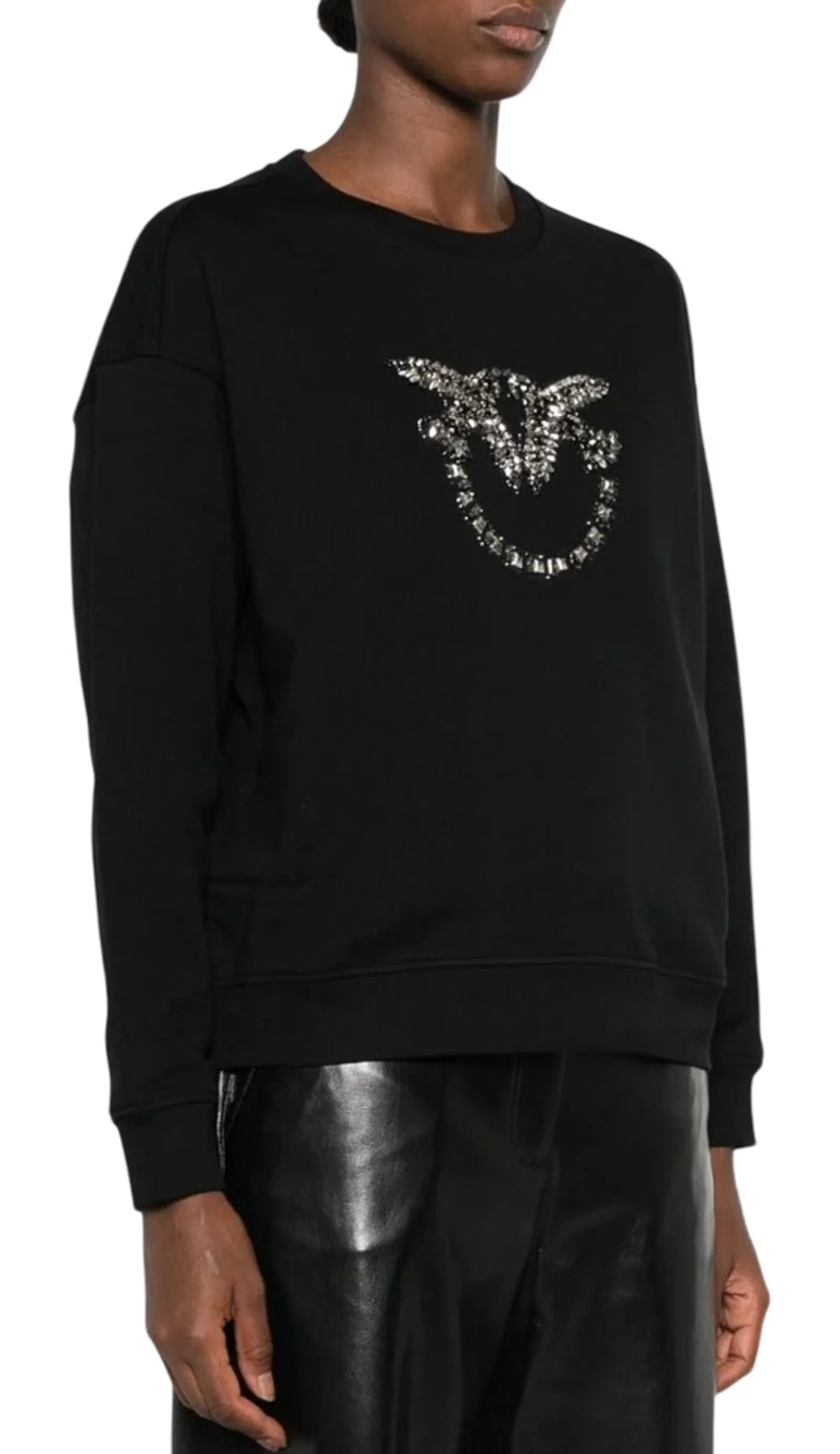 Pinko Felpa Nelly Rcamo Logo Nero 100534A3Jq 186401