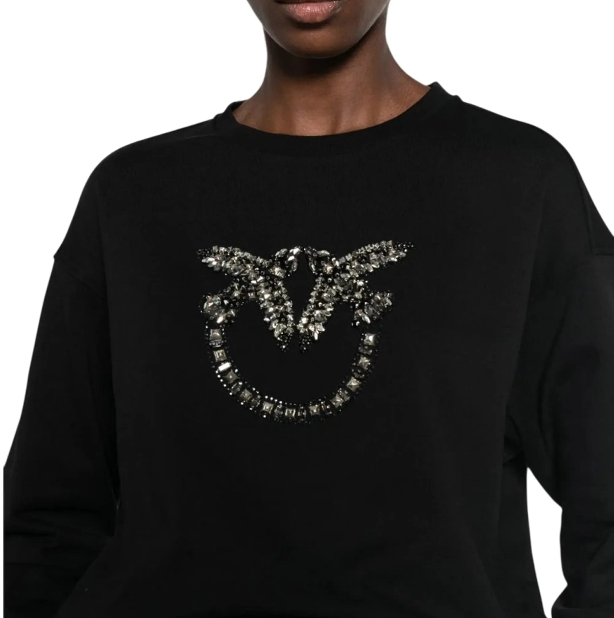 Pinko B'Nelly Rcamo Logo Sweatshirt' Black 100534A3Jq 186404