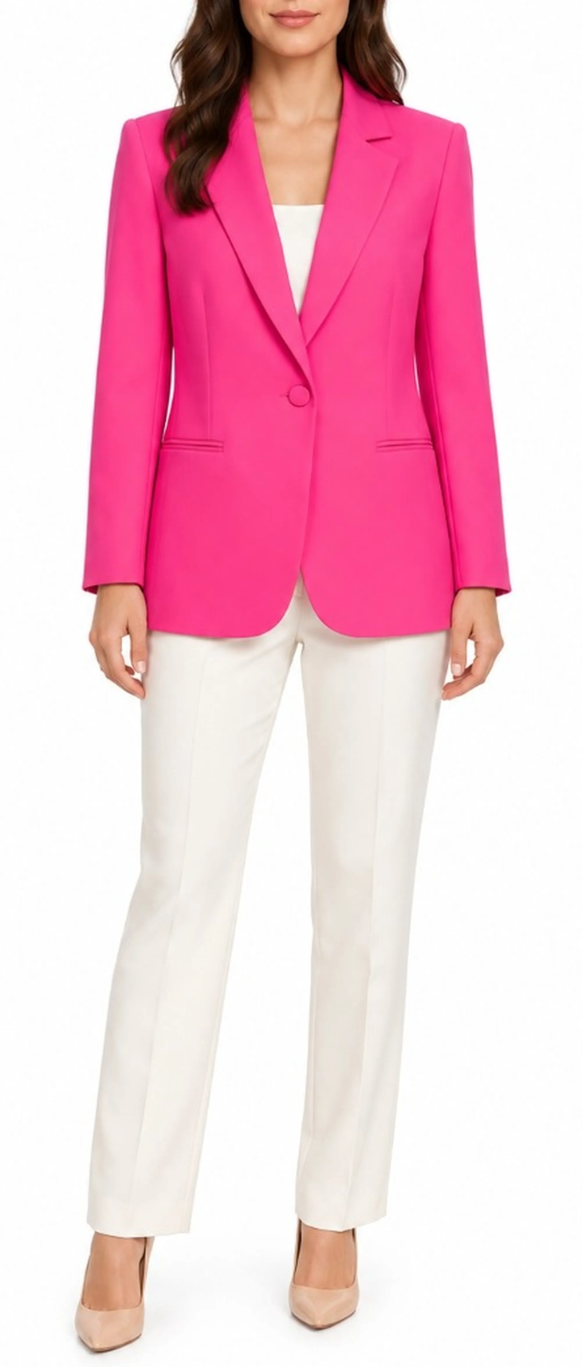 Pinko B'Giacca Blazer Cr\Xc3\X8Ape Stretch Monochrome' Magenta 102858A1L8 200003