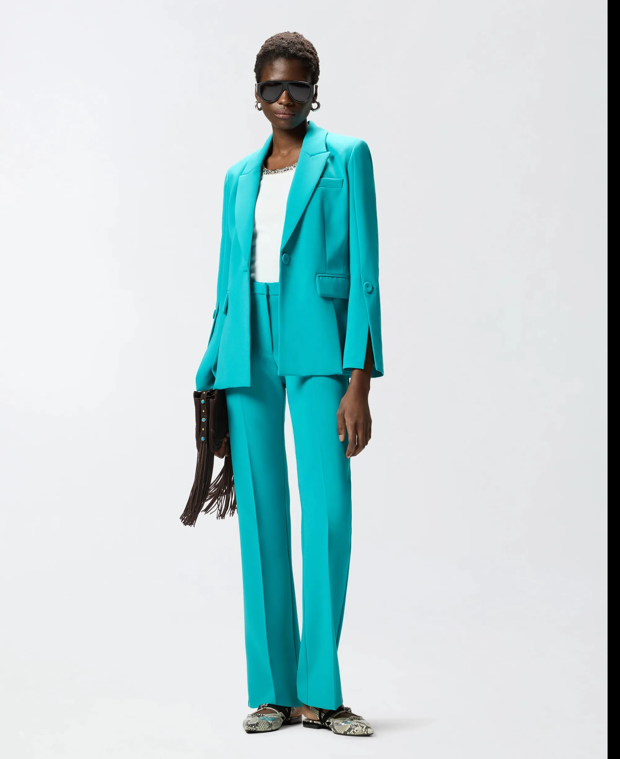 Pinko B'Artichoke Jacket' Turquoise 106615A32Z 169972