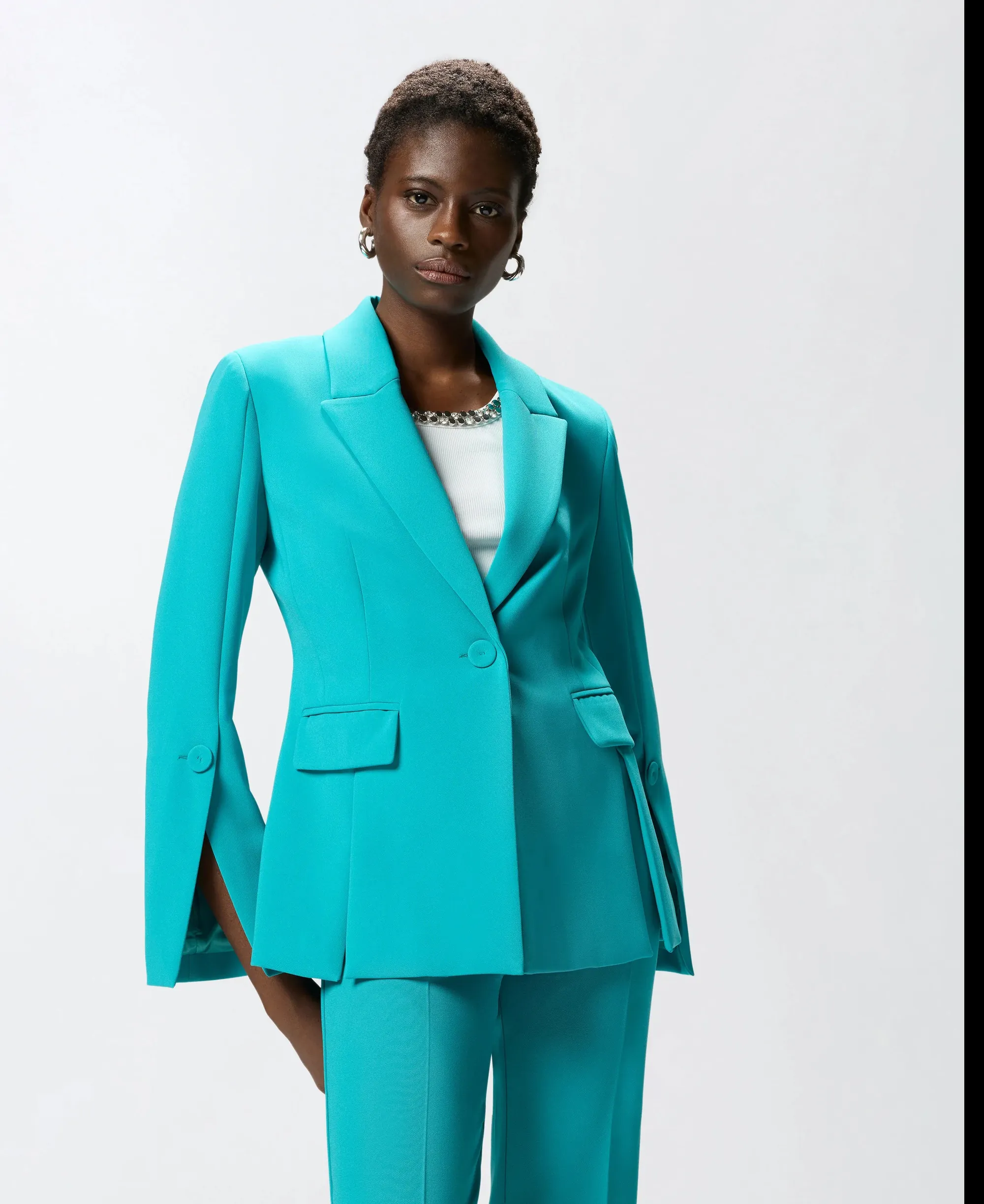 Pinko B'Artichoke Jacket' Turquoise 106615A32Z 169973