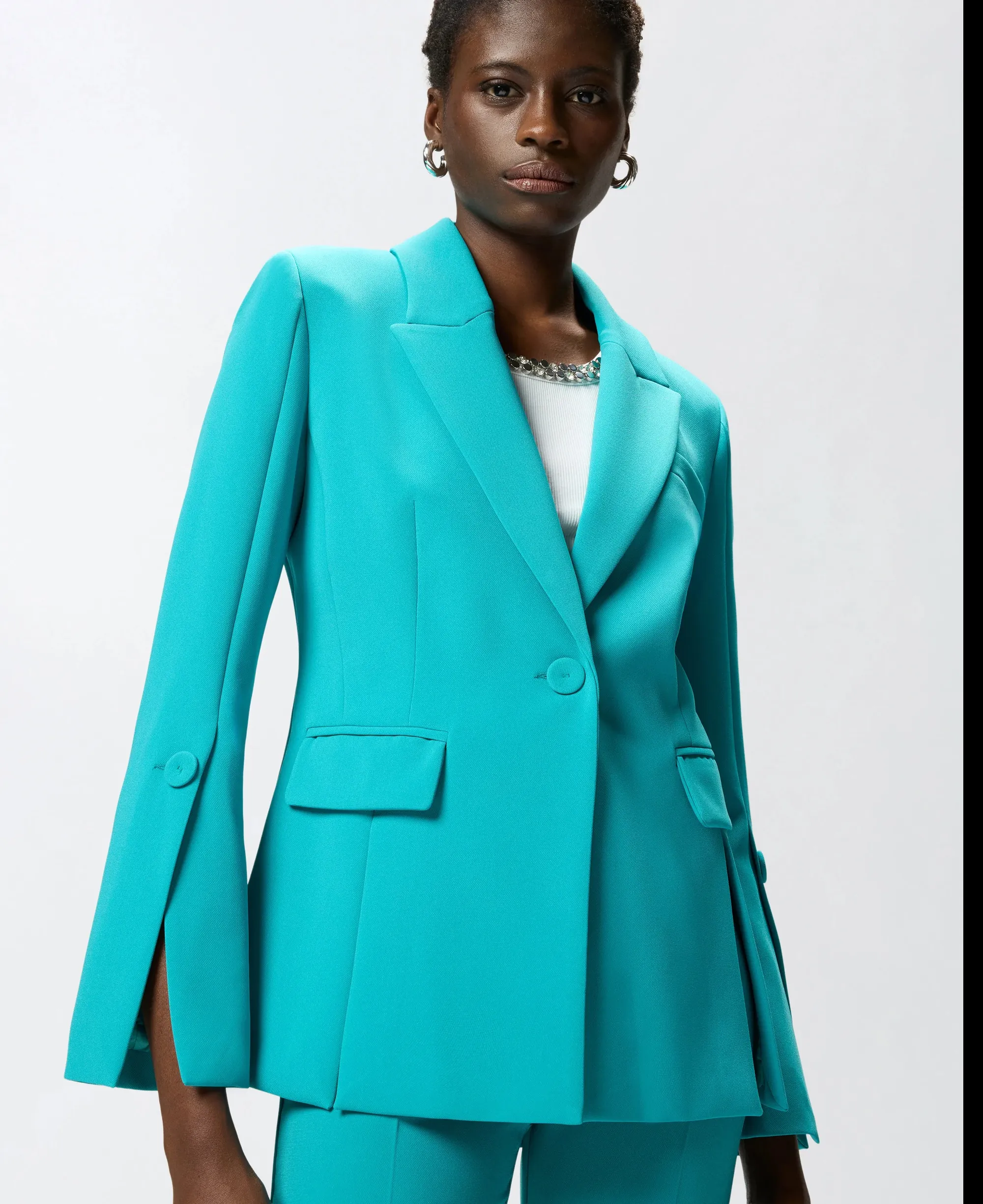 Pinko B'Artichoke Jacket' Turquoise 106615A32Z 169974