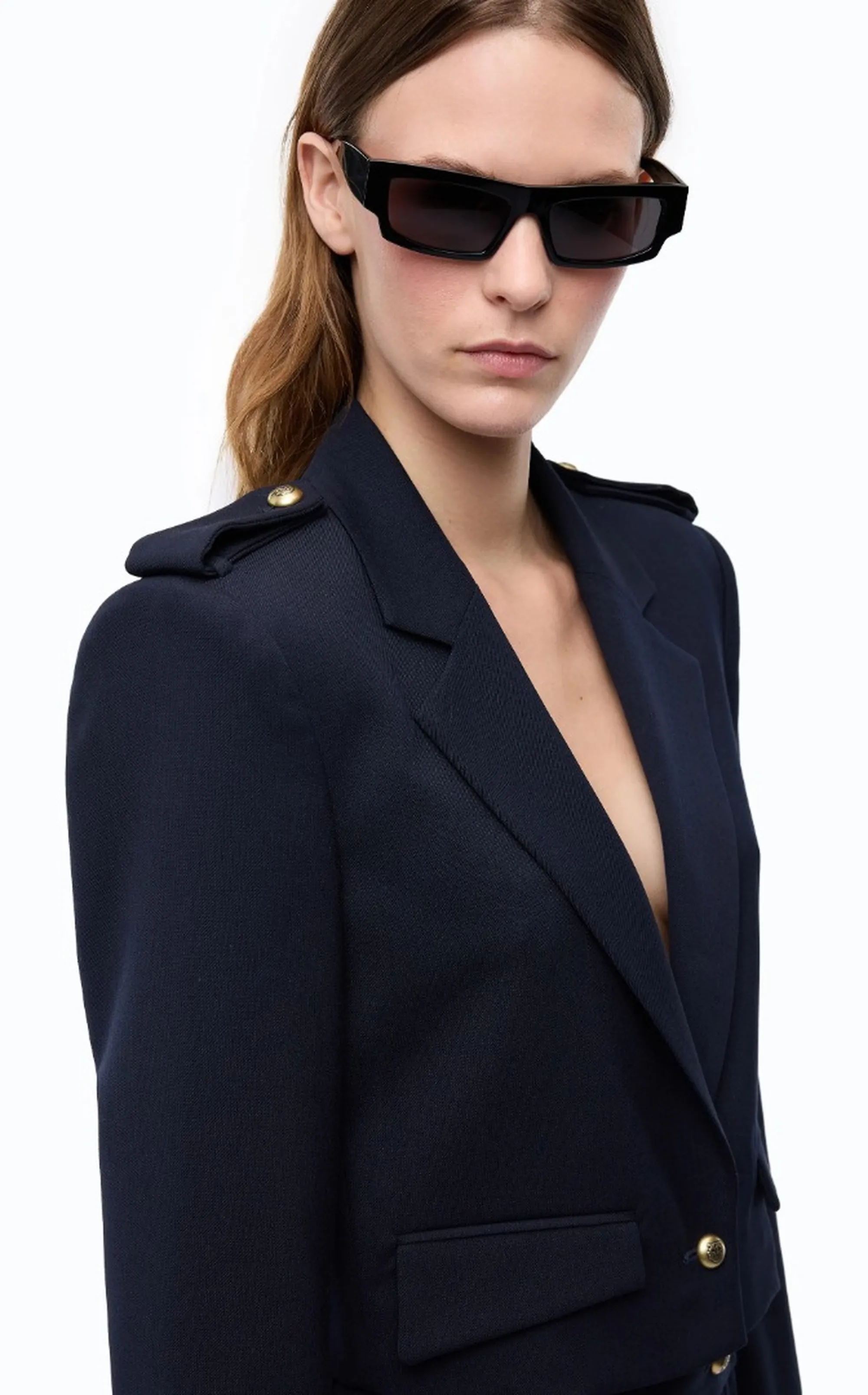 Pinko Giacca Manna Cropped Blu Scuro 107715A3Ms 186075