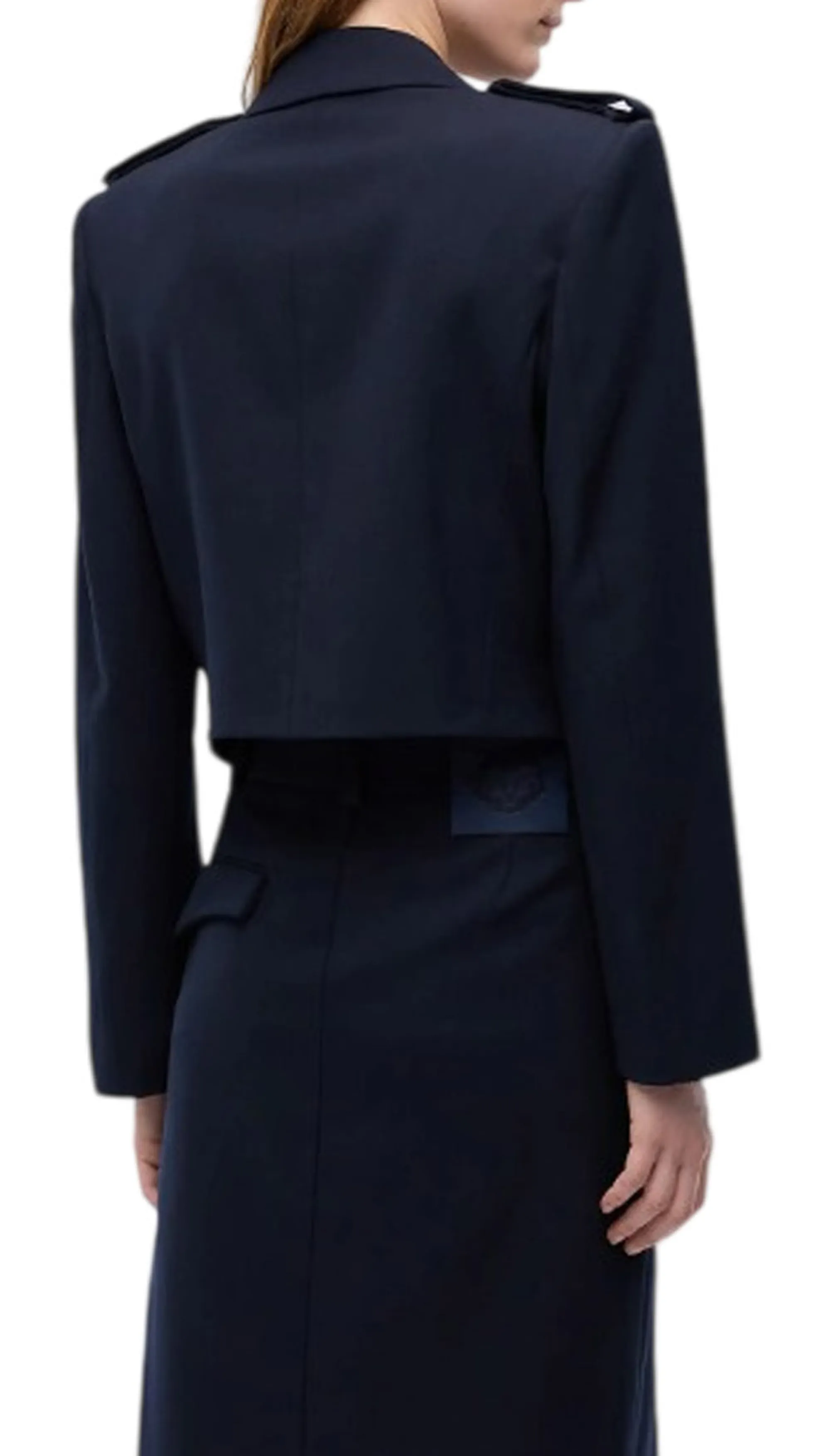 Pinko Giacca Manna Cropped Blu Scuro 107715A3Ms 186711