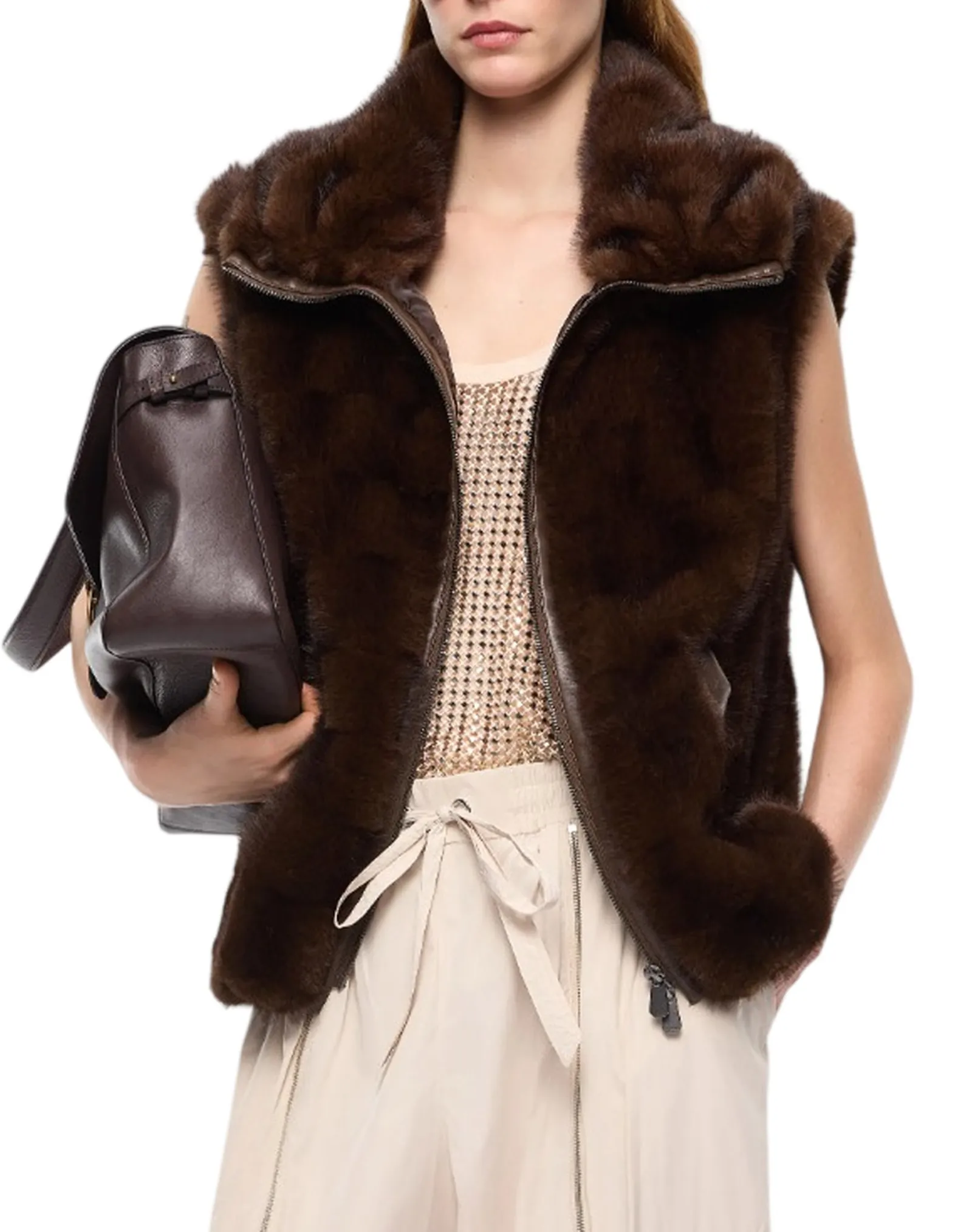 Pinko Gilet Glossinia Marrone 106939A3C5 186504