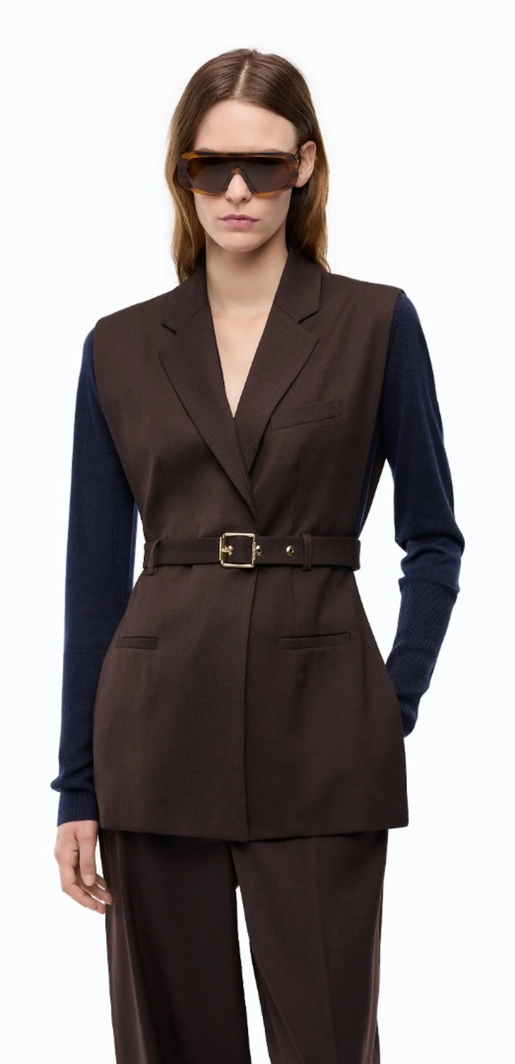 Pinko Gilet Nuraqus Marrone 107727A3Ms 186083