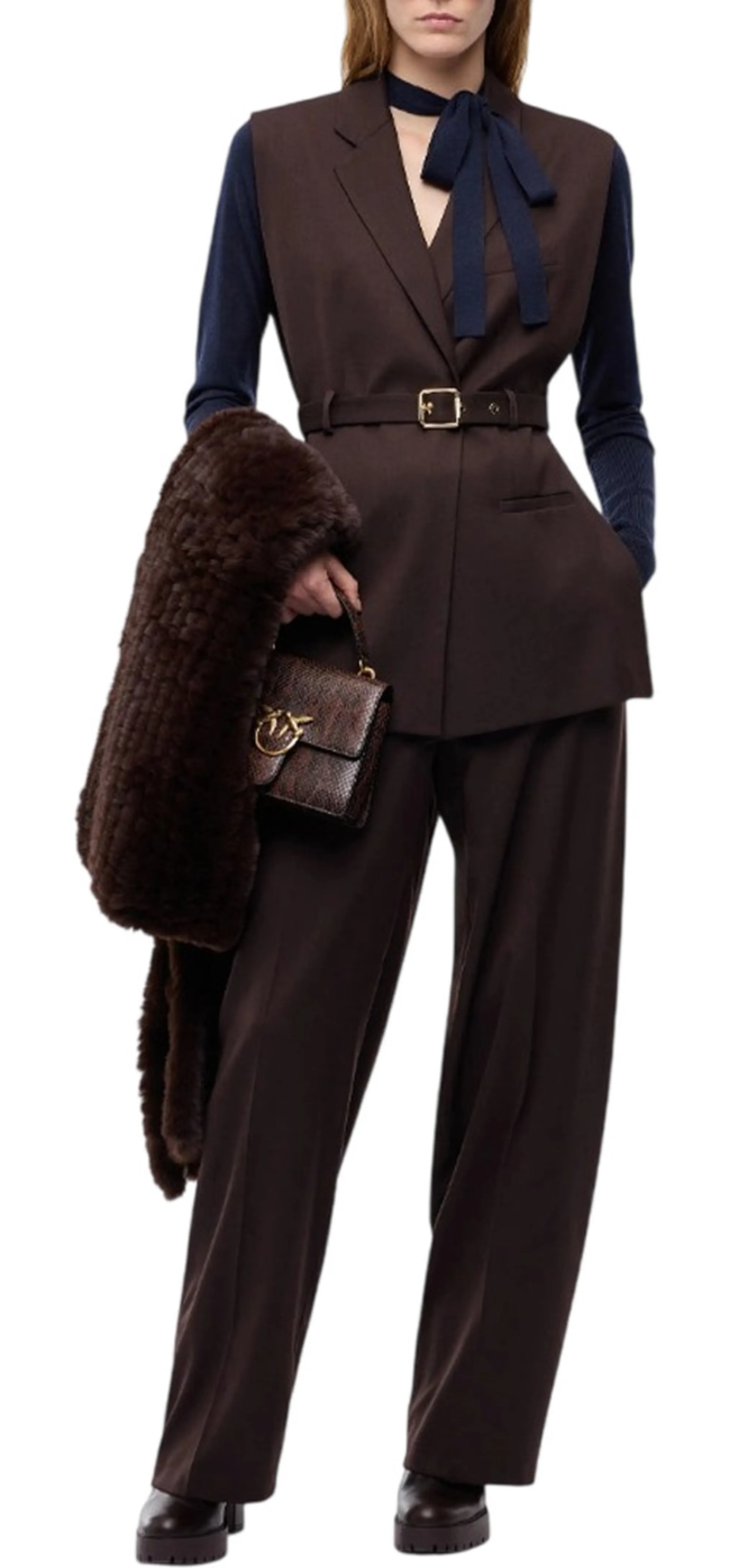 Pinko Gilet Nuraqus Marrone 107727A3Ms 186732