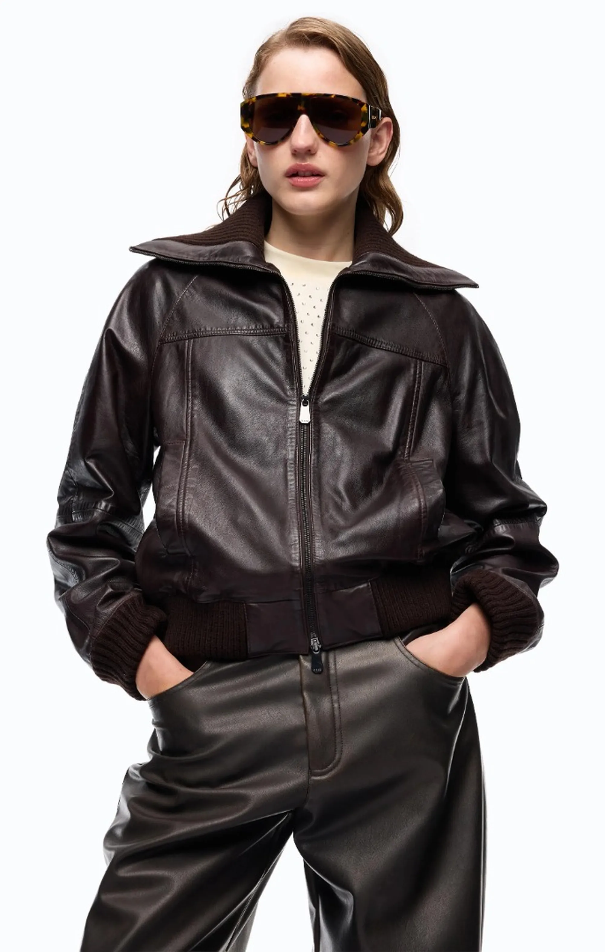 Pinko Giubbino Bluma Bomber Marrone 107166A31X 186041