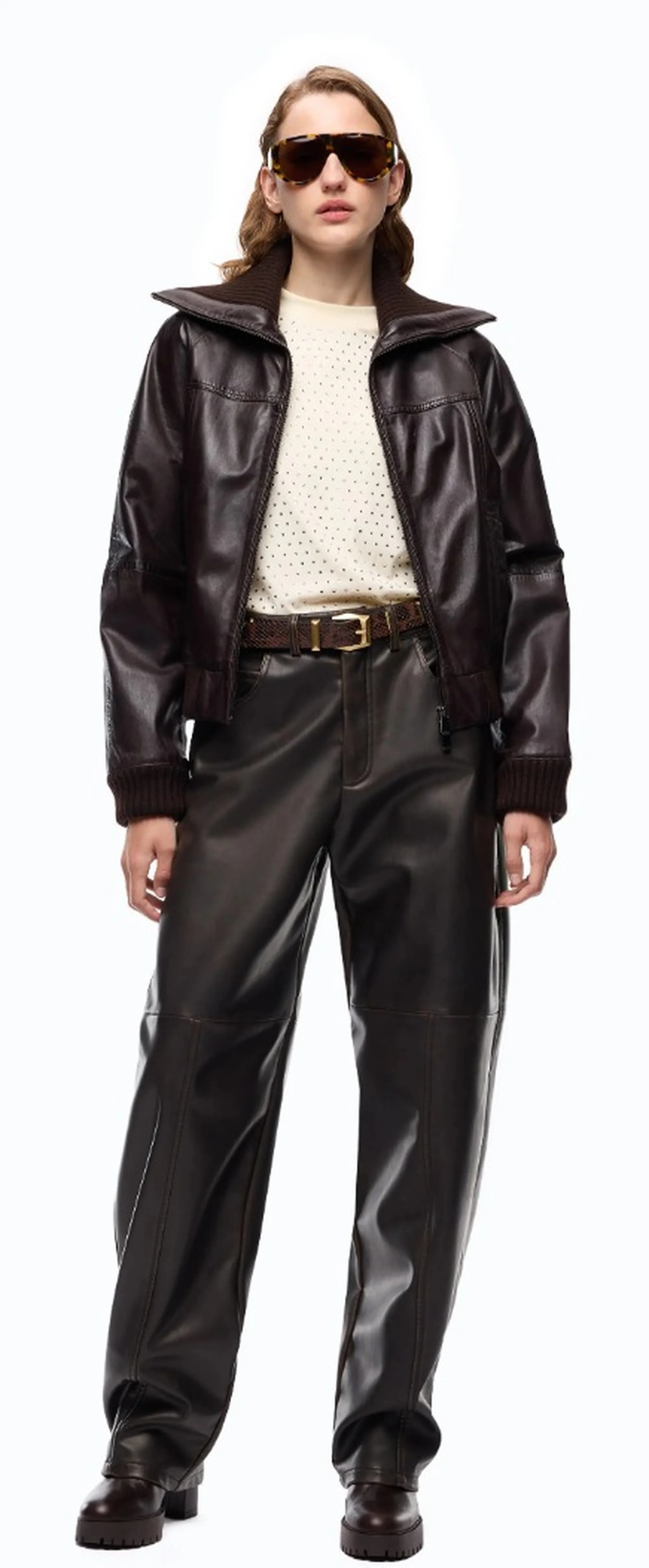 Pinko Giubbino Bluma Bomber Marrone 107166A31X 186042