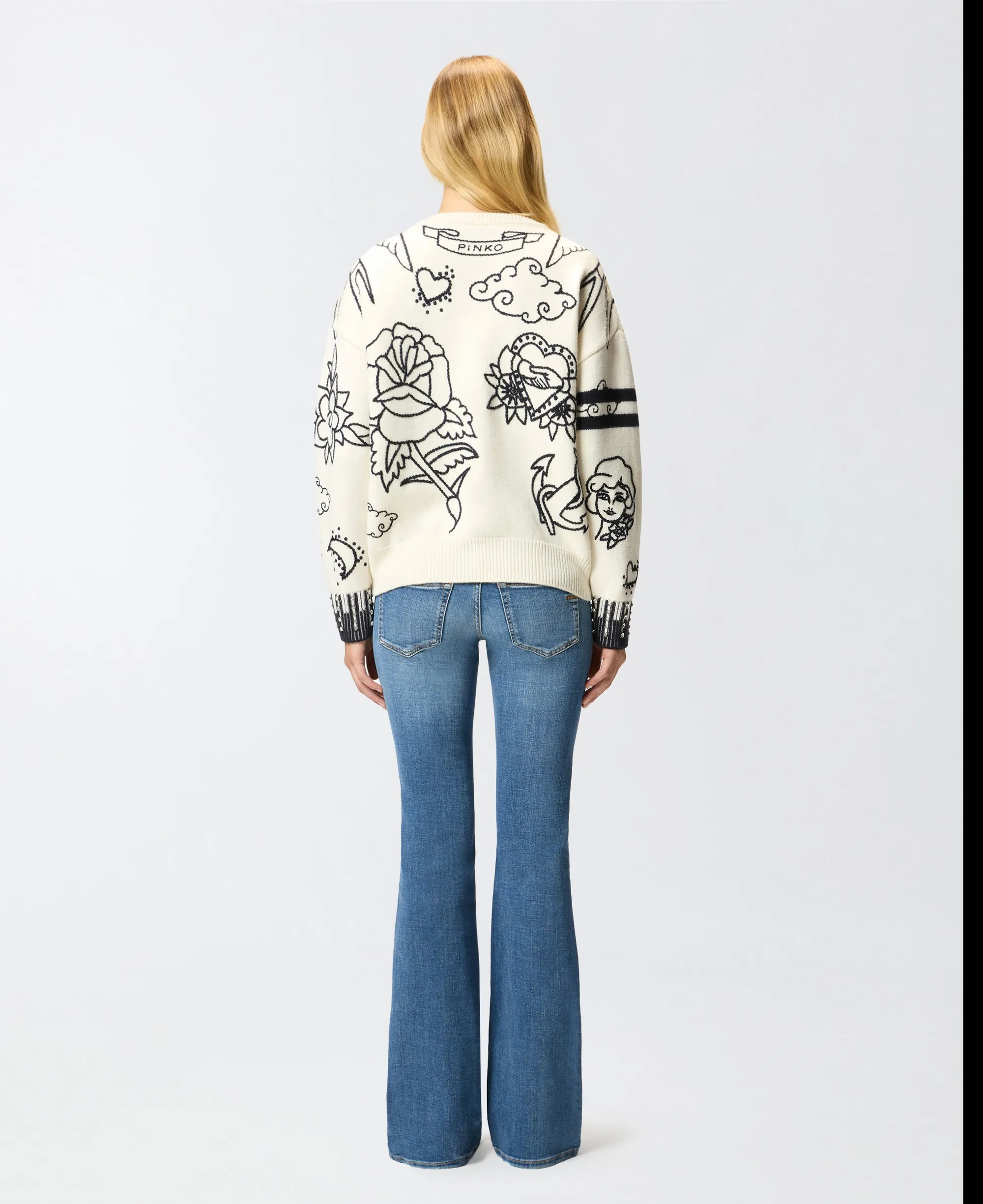 Pinko B'Andros Jersey' White 105427A2Pk 154416