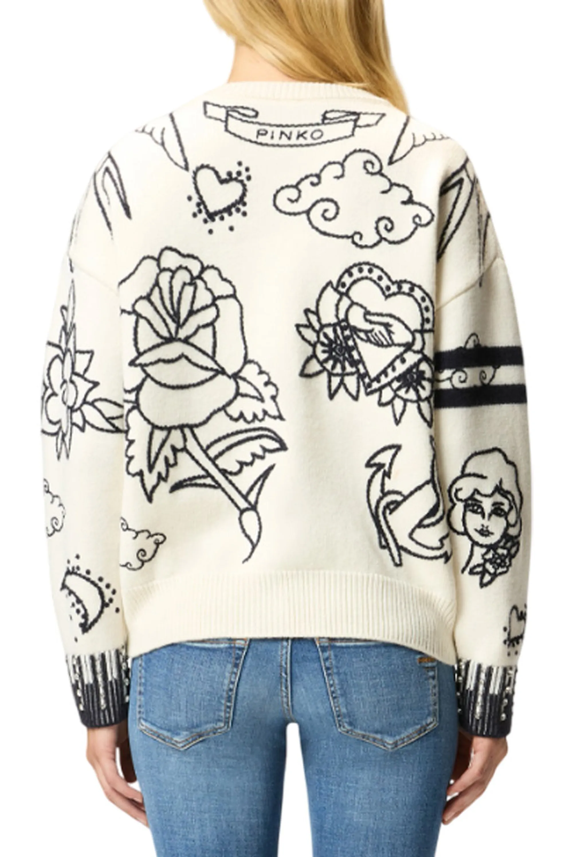 Pinko B'Andros Jersey' White 105427A2Pk 154883