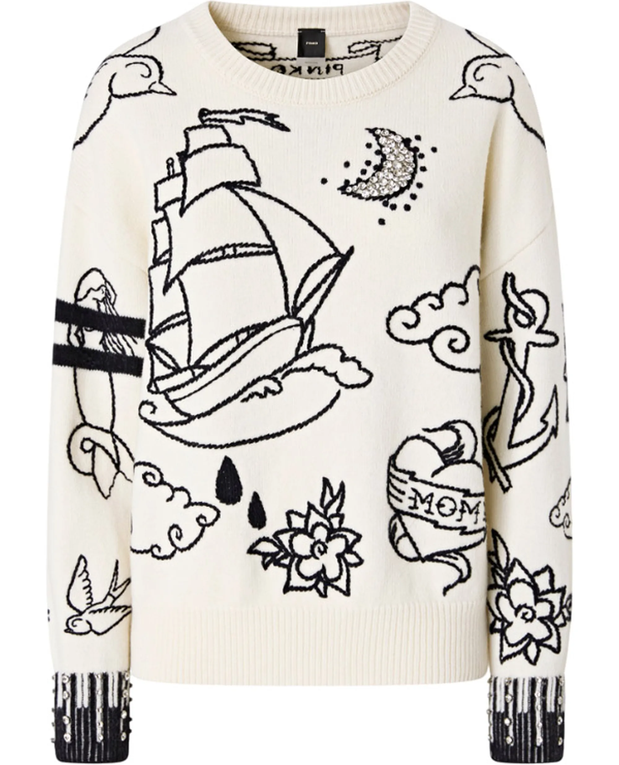 Pinko B'Andros Jersey' White 105427A2Pk 154890