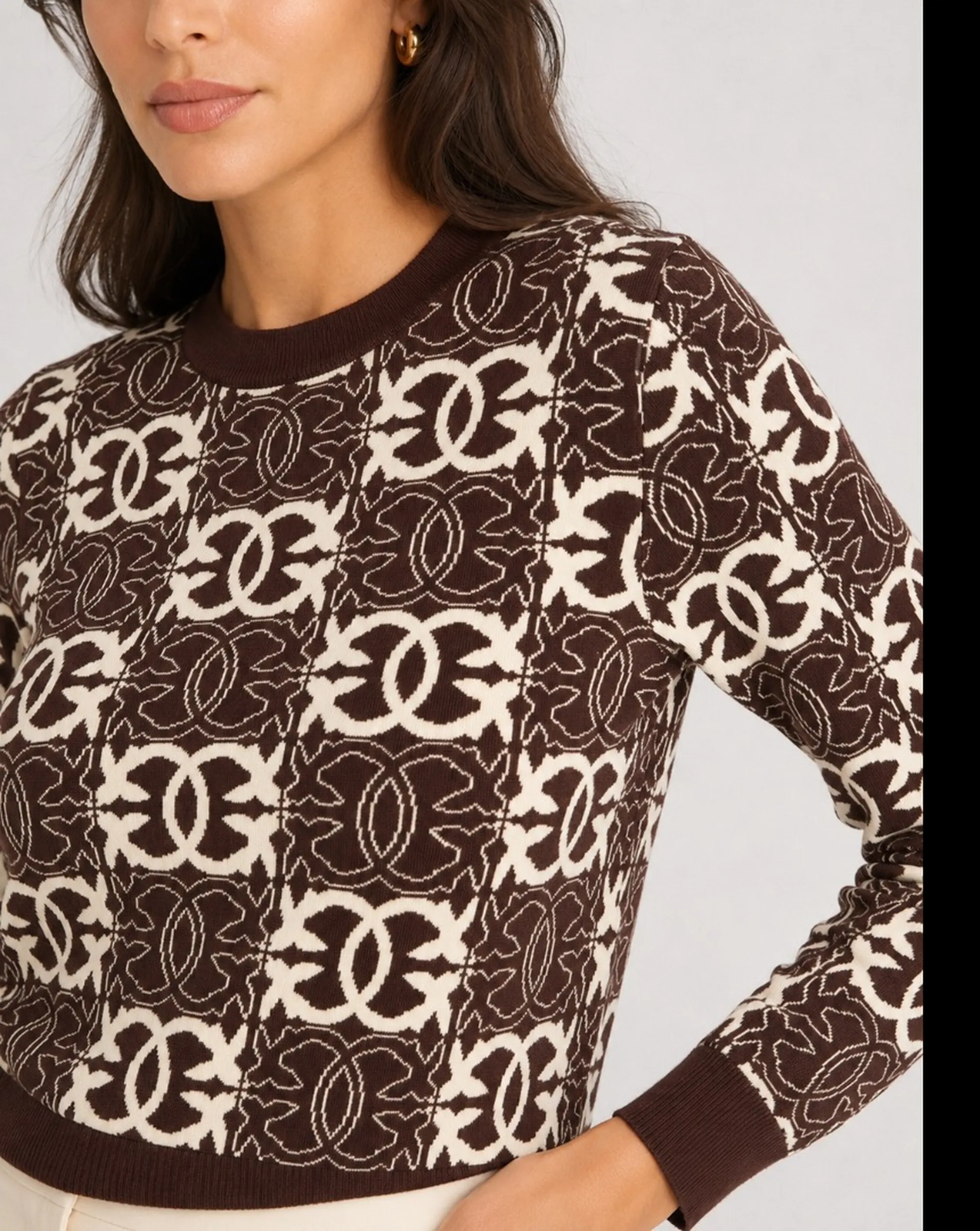 Pinko B'Gypsies Sweater' Brown 106041A2Yd 186275