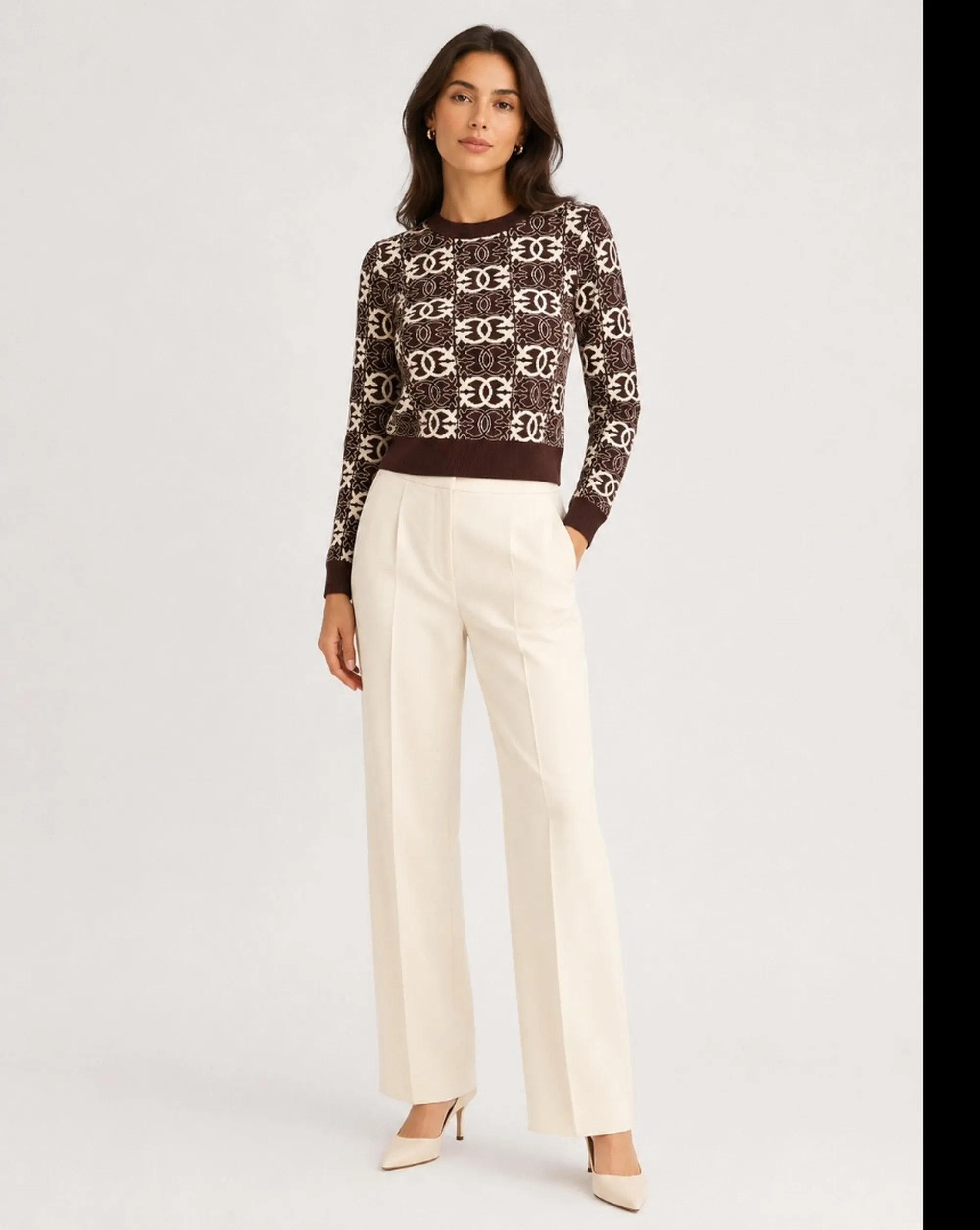 Pinko B'Gypsies Sweater' Brown 106041A2Yd 186277