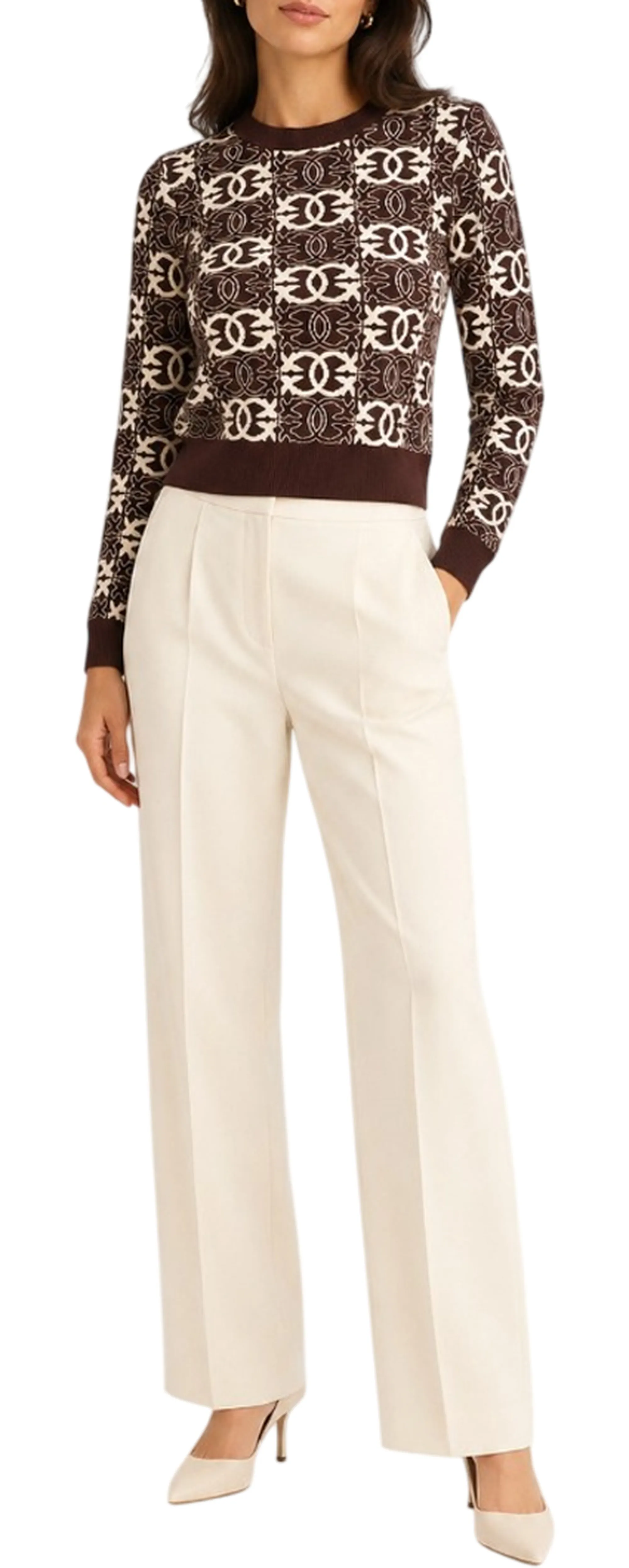 Pinko B'Gypsies Sweater' Brown 106041A2Yd 187527
