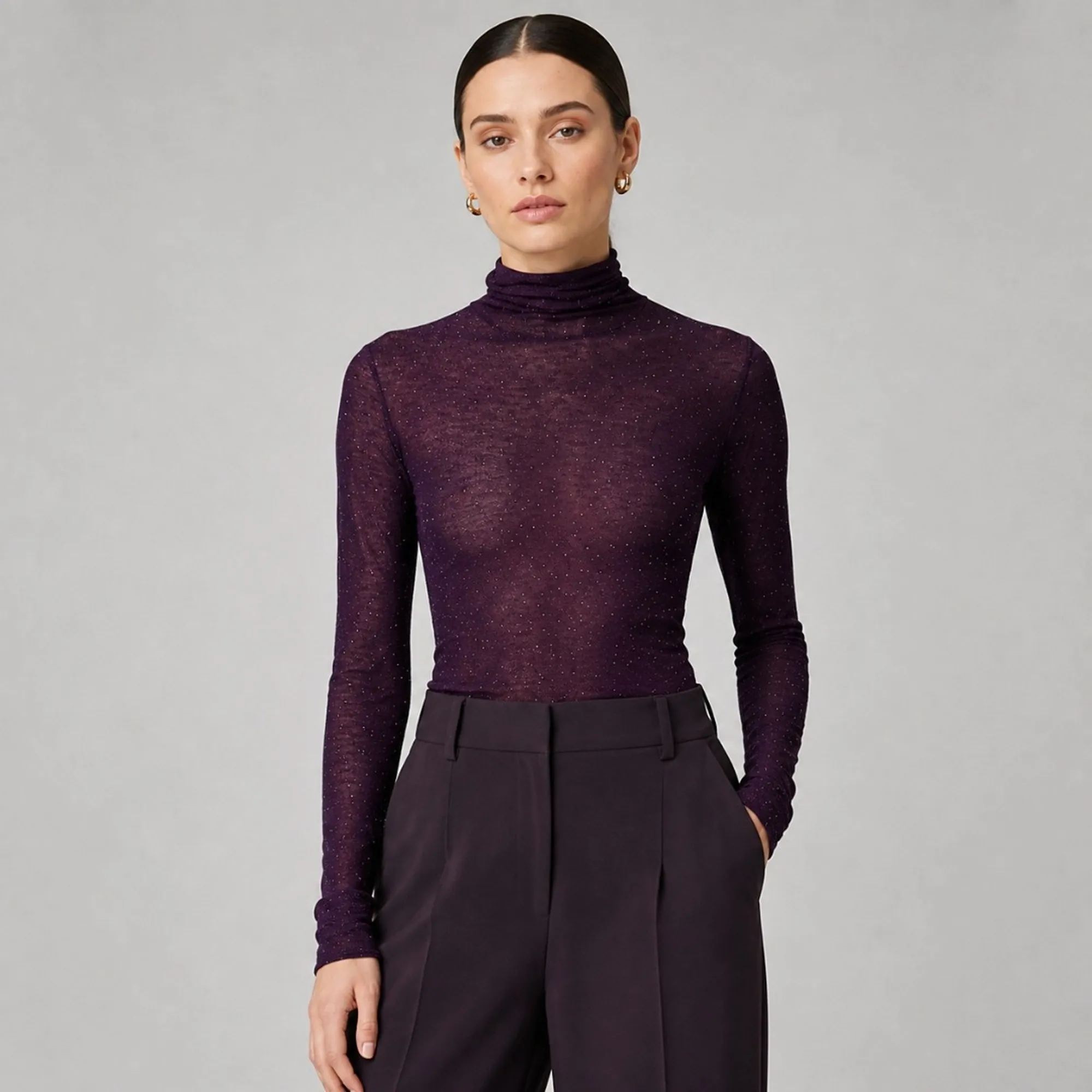 Pinko B'Moss Sweater' Purple 105821A2Pm 186409