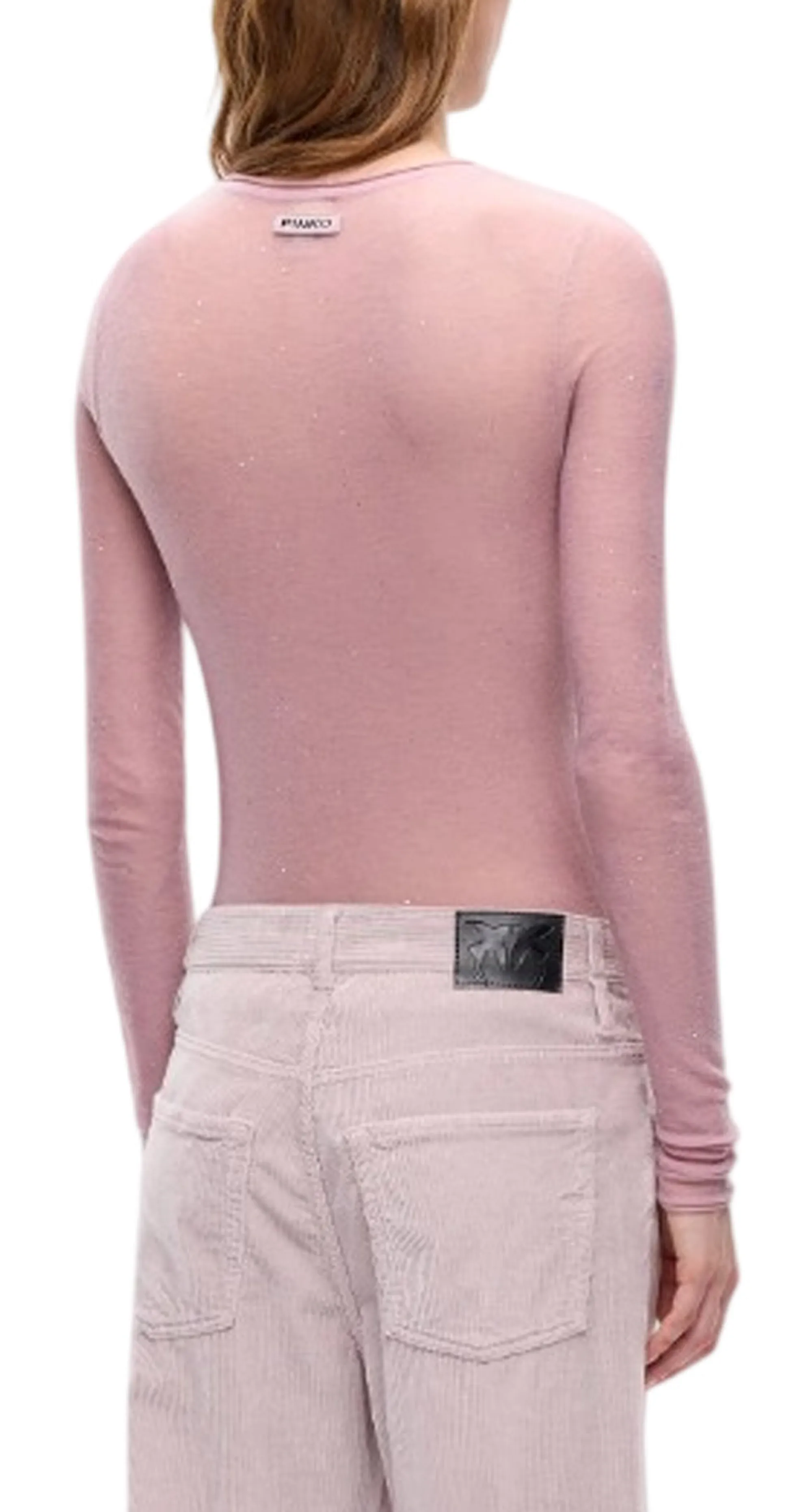 Pinko B'Ultra-Fine Pico Sweater' Rosa 105398A2Pm 186456