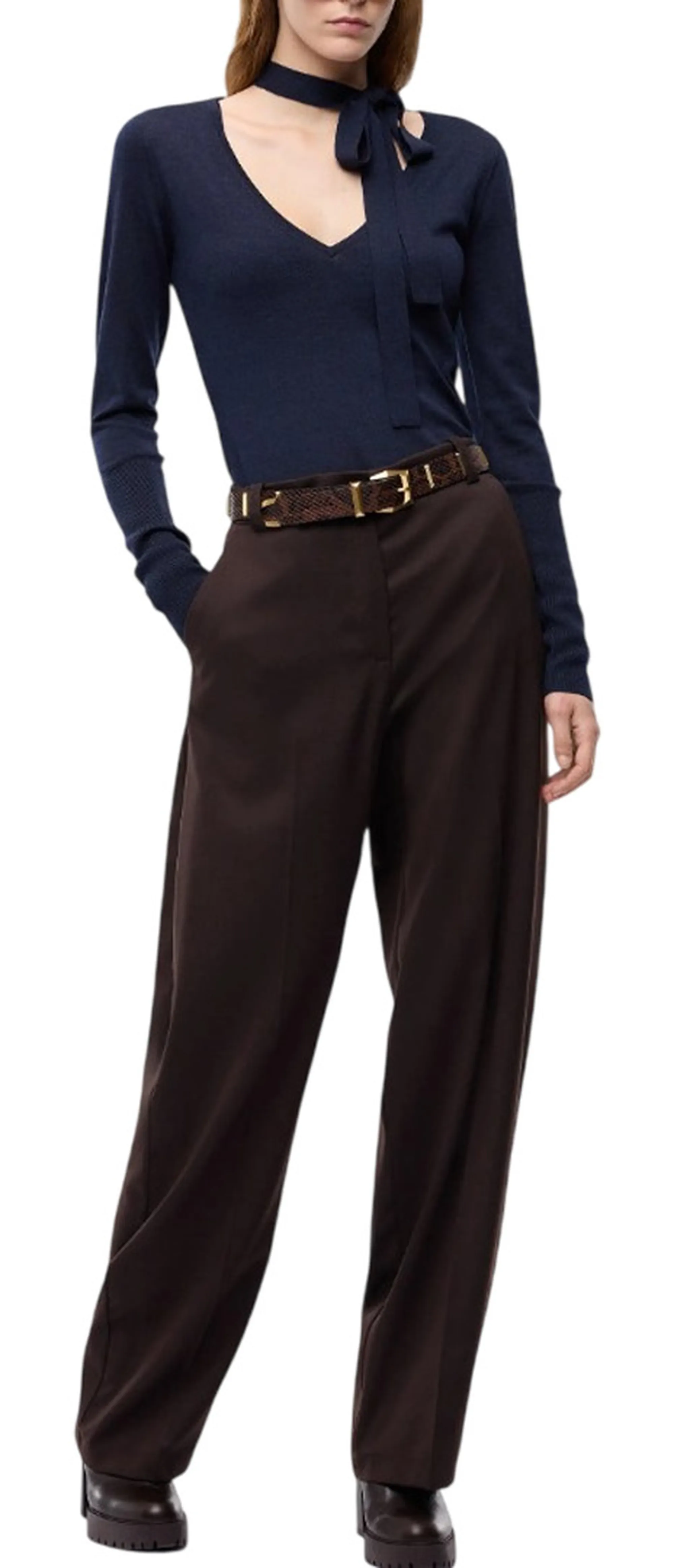 Pinko B'Balbino Trousers' Brown 107712A3Ms 186697