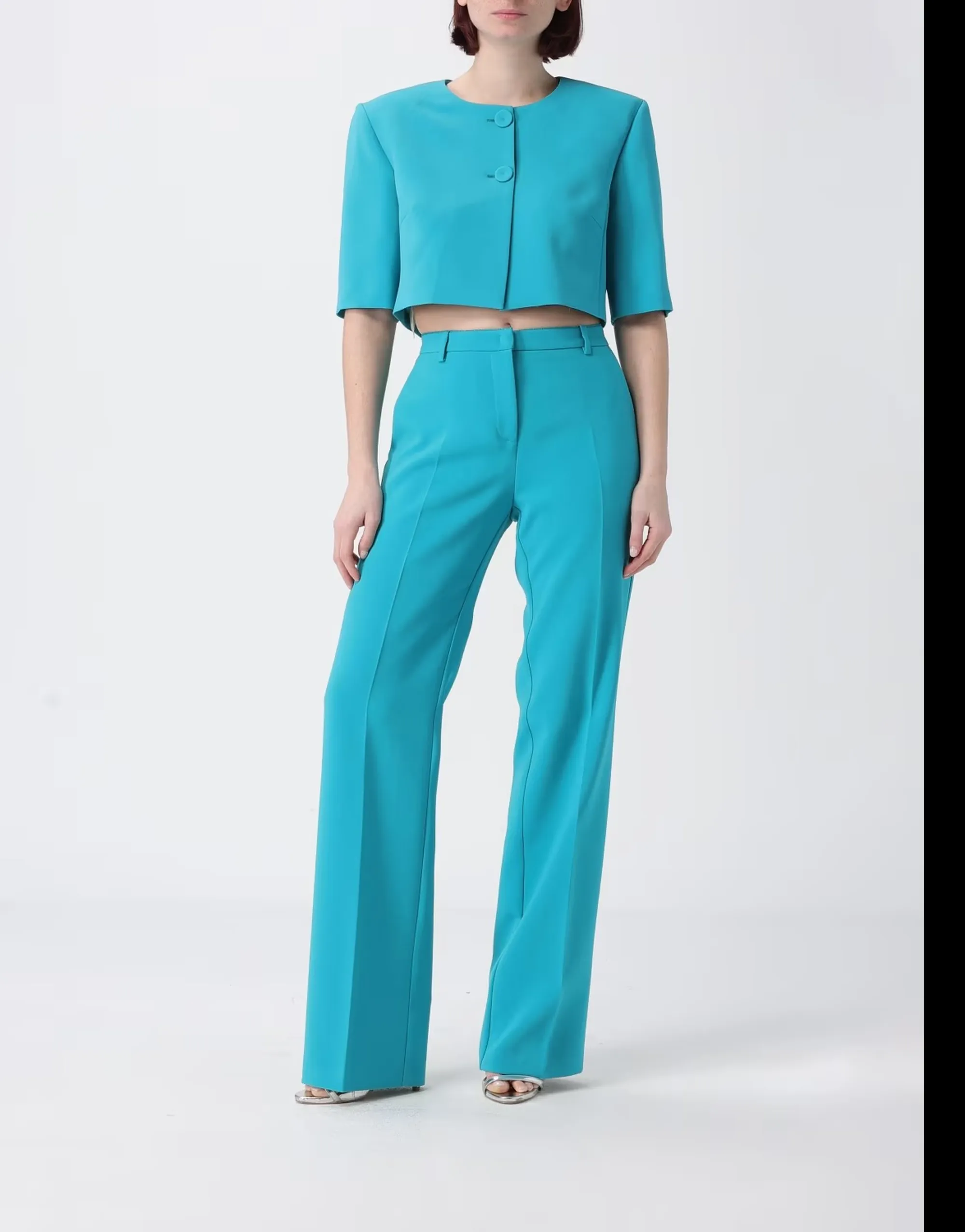 Pinko B'Eucalyptus Trousers' Turquoise 106632A32Z 169978