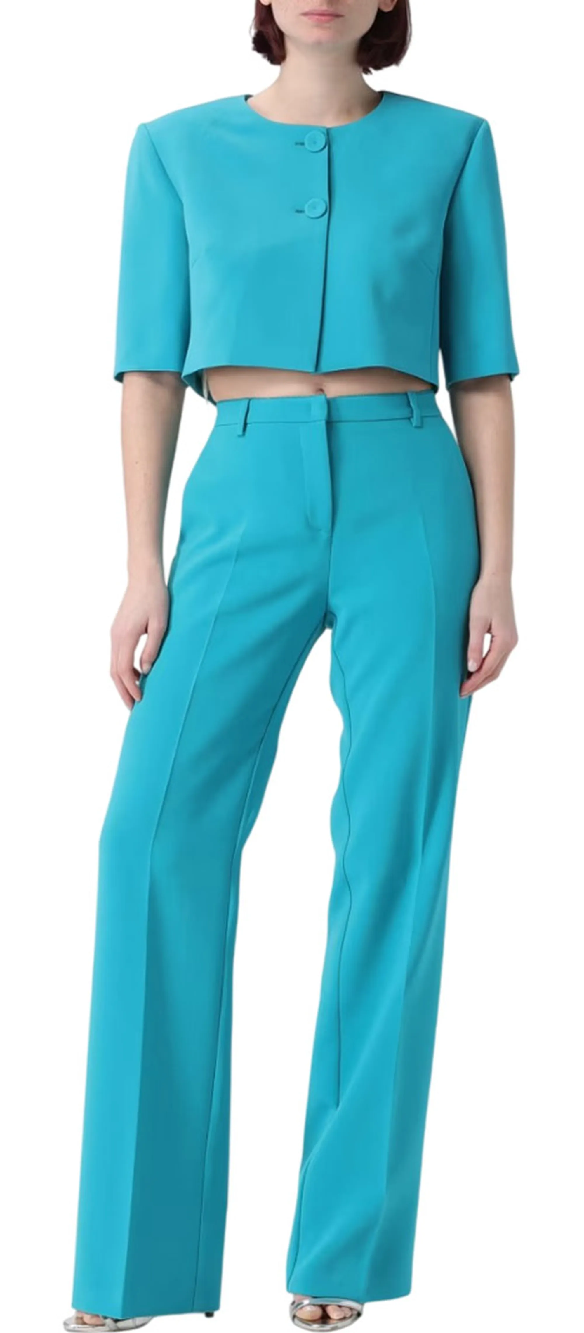 Pinko B'Eucalyptus Trousers' Turquoise 106632A32Z 170588