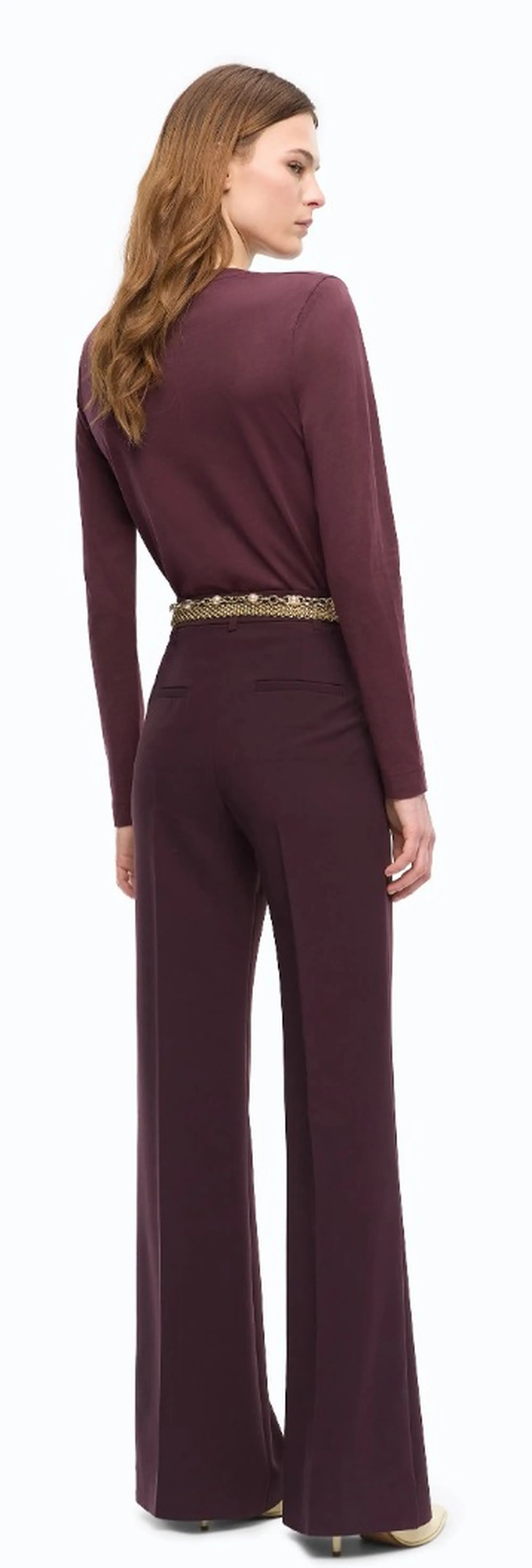 Pinko Pantalone Petalo A Palazzo Bordeaux 107214A18E 186051
